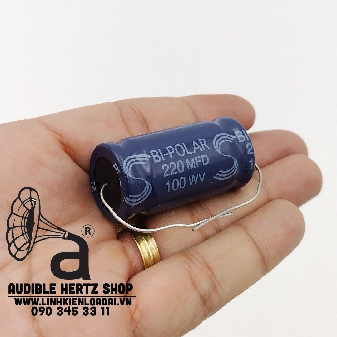 10x 220uF 100V Radial Electrolytic Capacitors – 13x20mm, Aluminum, 105°C