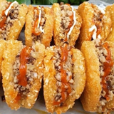Xôi thịt chiên