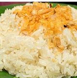 Xôi trắng mỡ gà hành phi