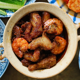 Nạc nọng heo rang tôm dừa đặc biệt