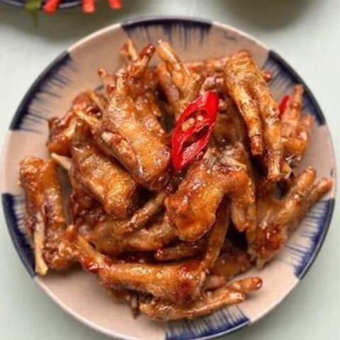  Chân gà có xương chiên mắm 