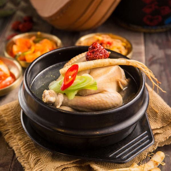  Gà hầm sâm táo đỏ ( +cháo hầm) 