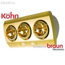 Đèn sưởi nhà tắm 3 bóng Kohn KN03G