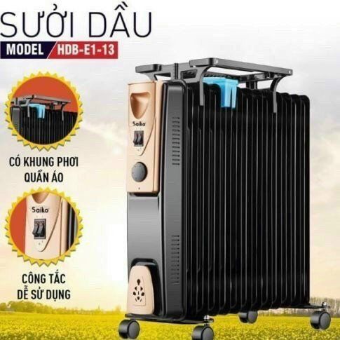 Máy sưởi dầu 13 thanh Saiko HBD-E1-13