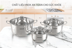 Bộ nồi Inox 5 đáy Sunhouse SHG788