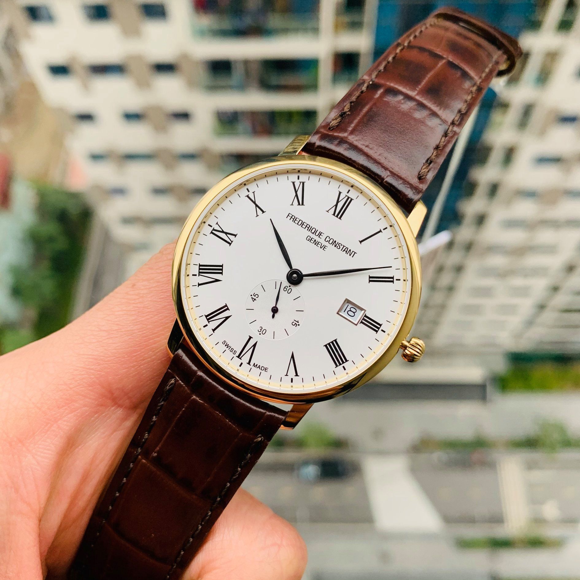 Frederique constant shop slimline gold