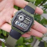 A - Casio AE1200WHB-3BVDF Xanh Quân Đội