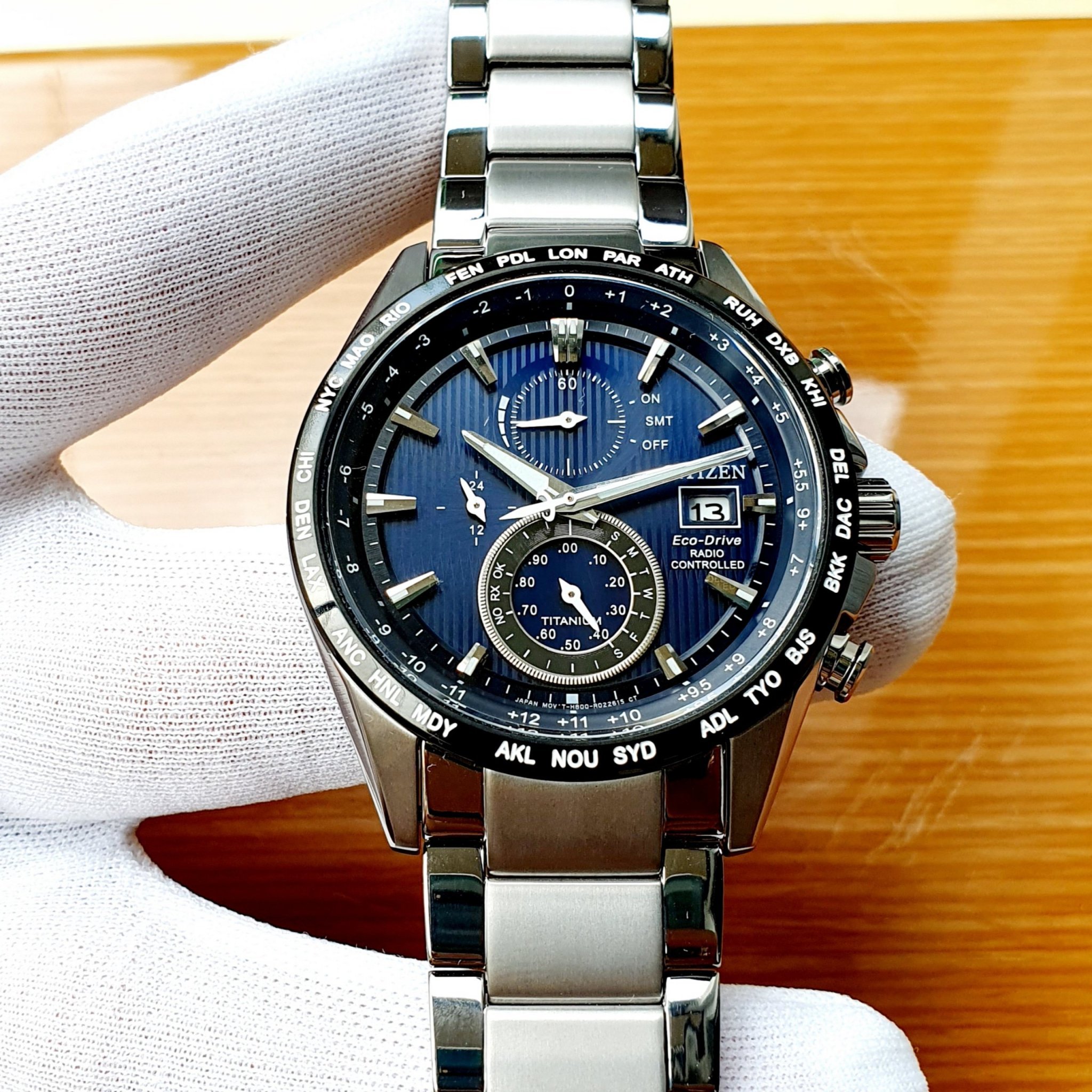 Citizen Eco drive Titanium AT8154 58L Radio Control PhongWatch