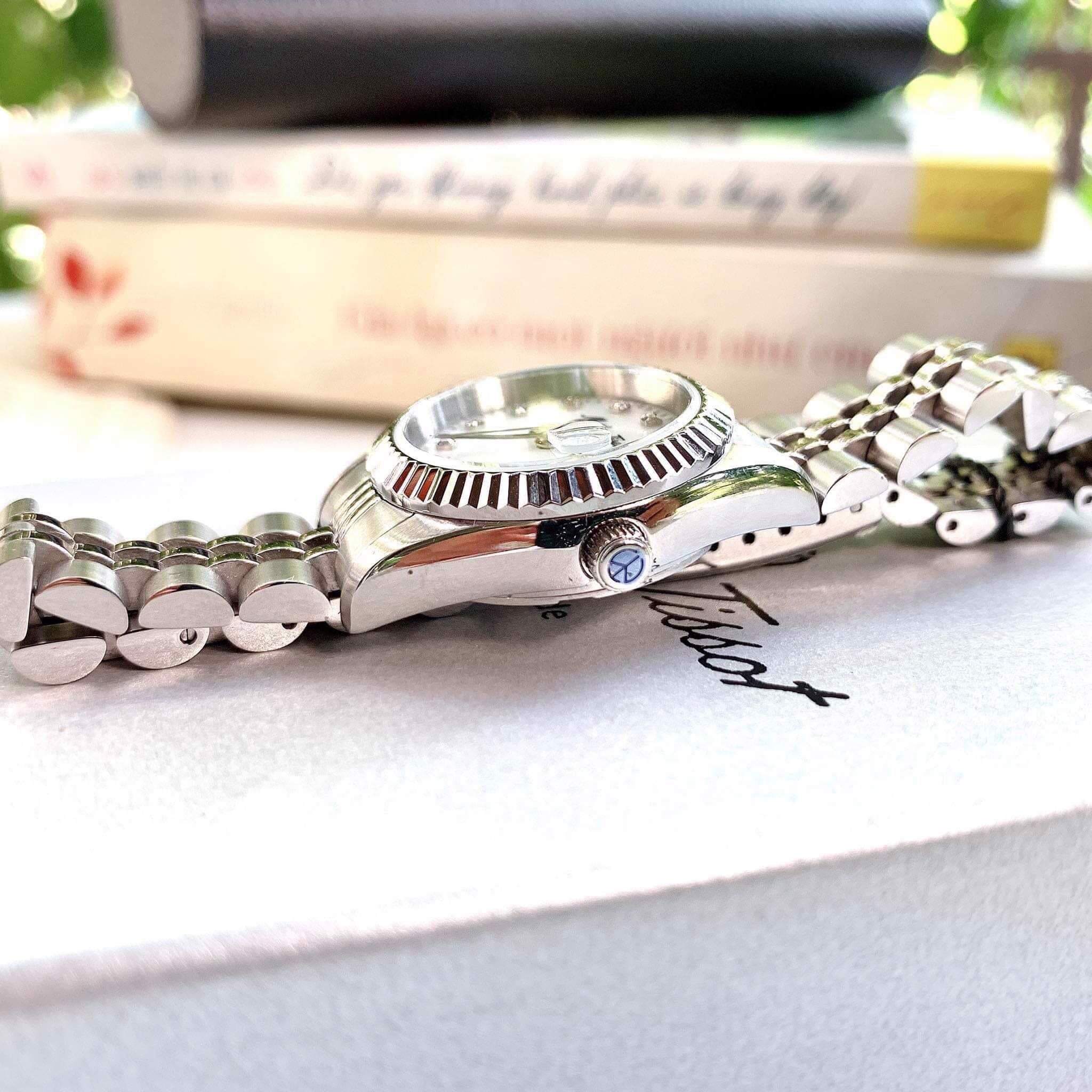 Tissot Rolly II White Mother of Pearl Crystal Dial Ladies D710AI - Nữ ...