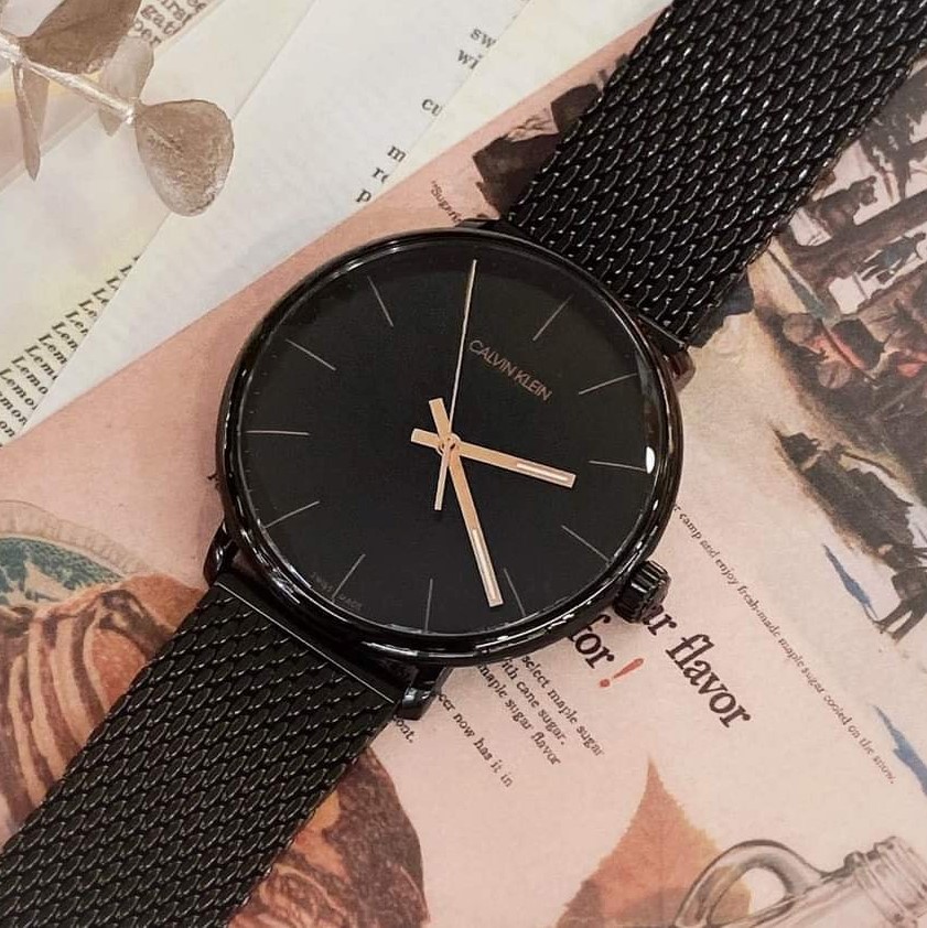 Calvin Klein High Noon Quartz Black Dial K8M21421 ng H Nam
