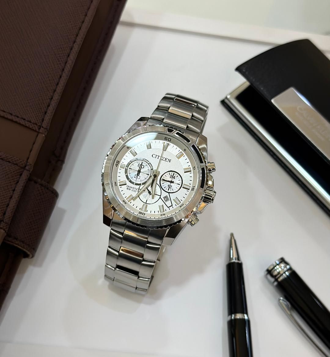 Sports Chronograph Watch 40mm AN8200-50X in Silver