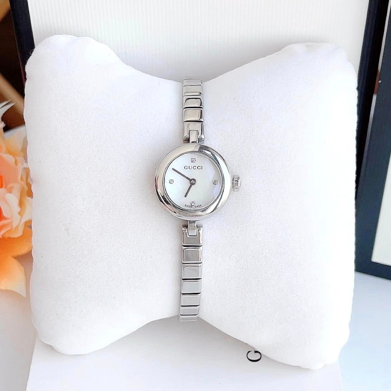 Gucci Diamantissima Diamond Mother of Pearl Dial Silver YA141503 N PhongWatch
