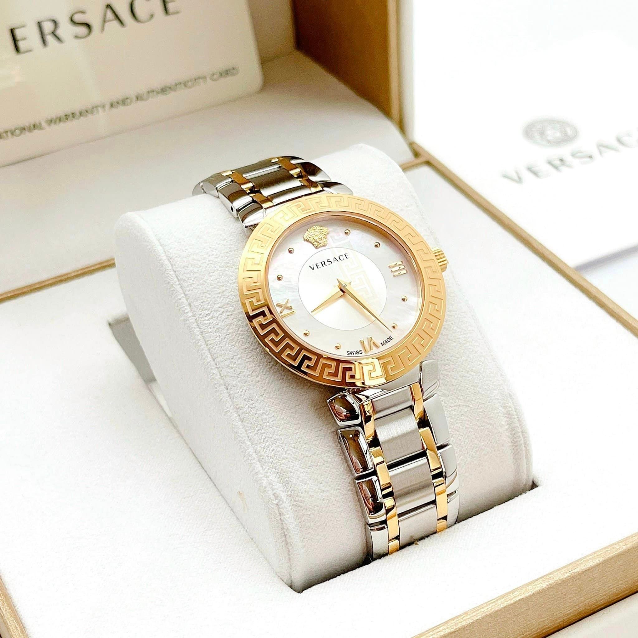 Versace Daphnis Quartz Mother Of Pearl Dial Two Tone V16060017