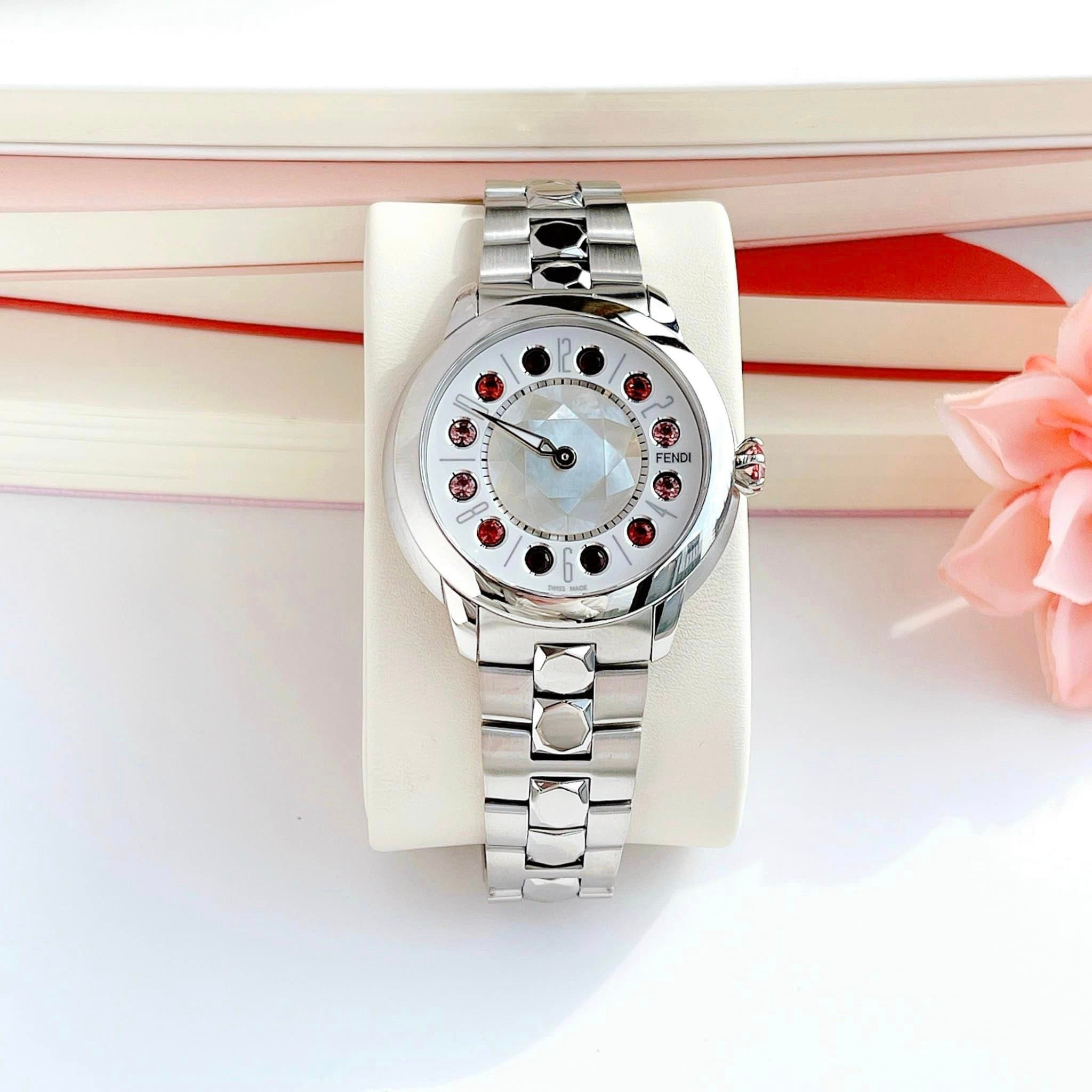Fendi Ishine Quartz White Mother Of Pearl F121034500T01 38mm