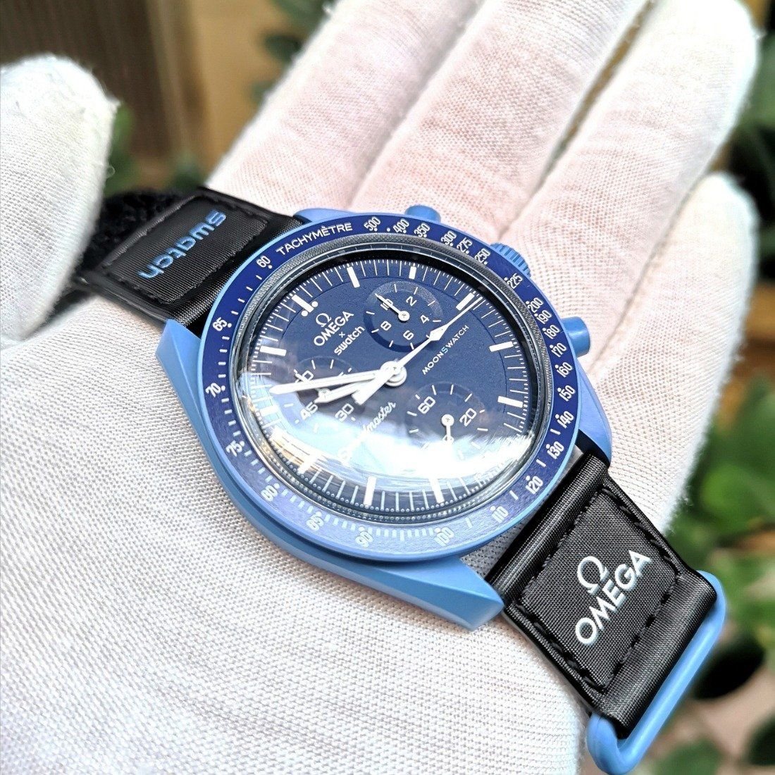 Relógio Omega x Swatch Moonwatch Mission To Neptune SO33N100