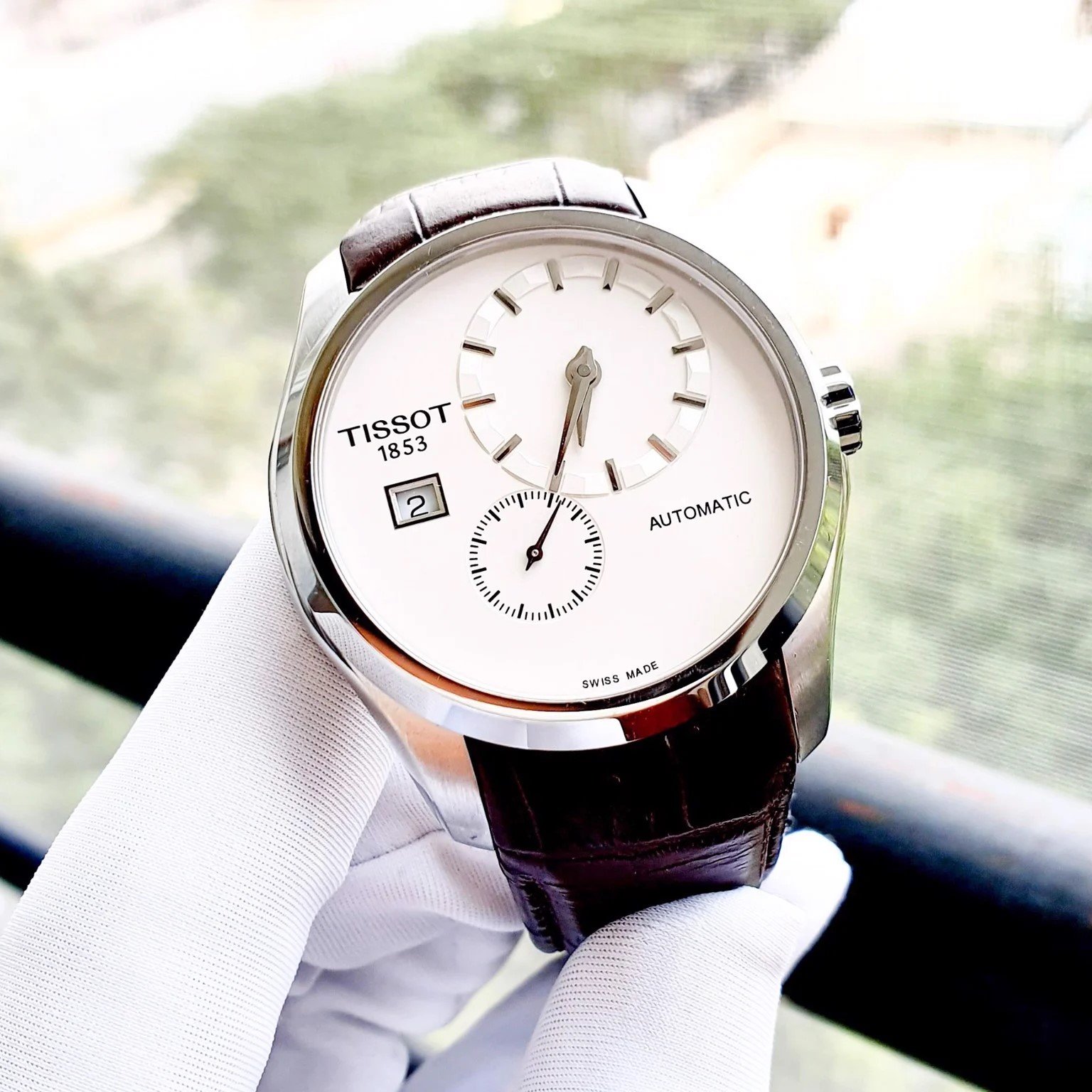 Tissot couturier deals white dial