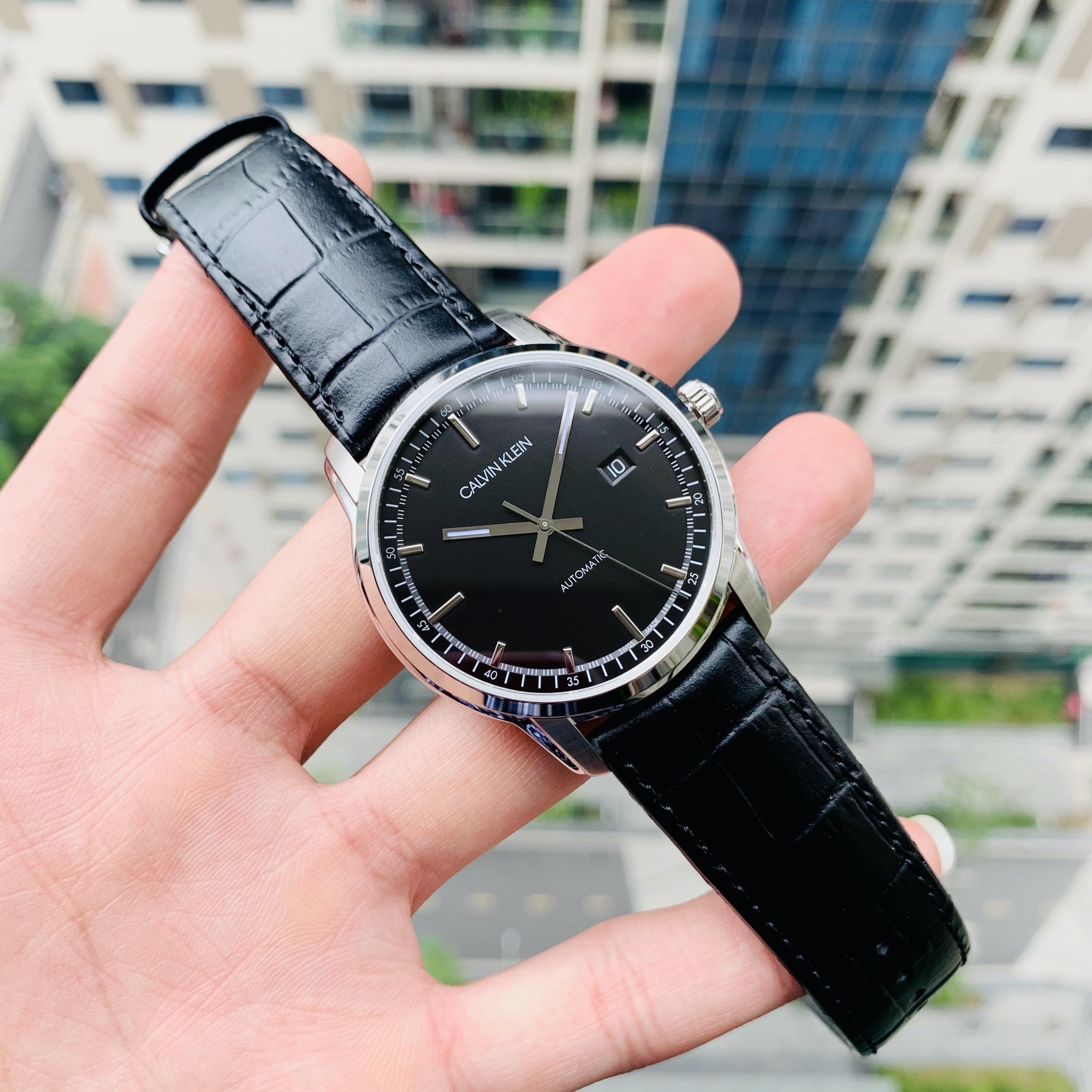 Calvin klein men's infinity swiss automatic watch k5s341cz new arrivals