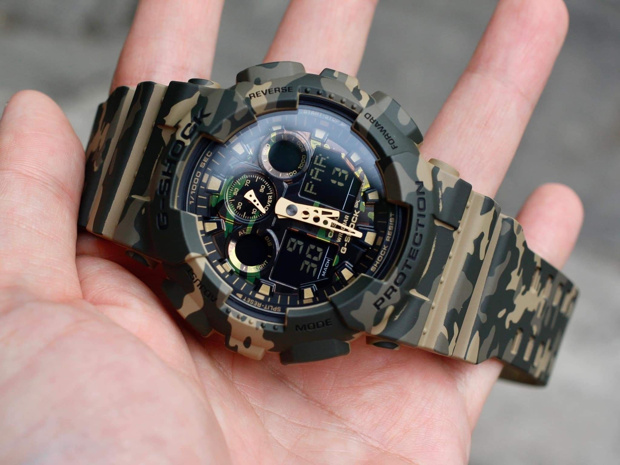 g shock ga 100 camo