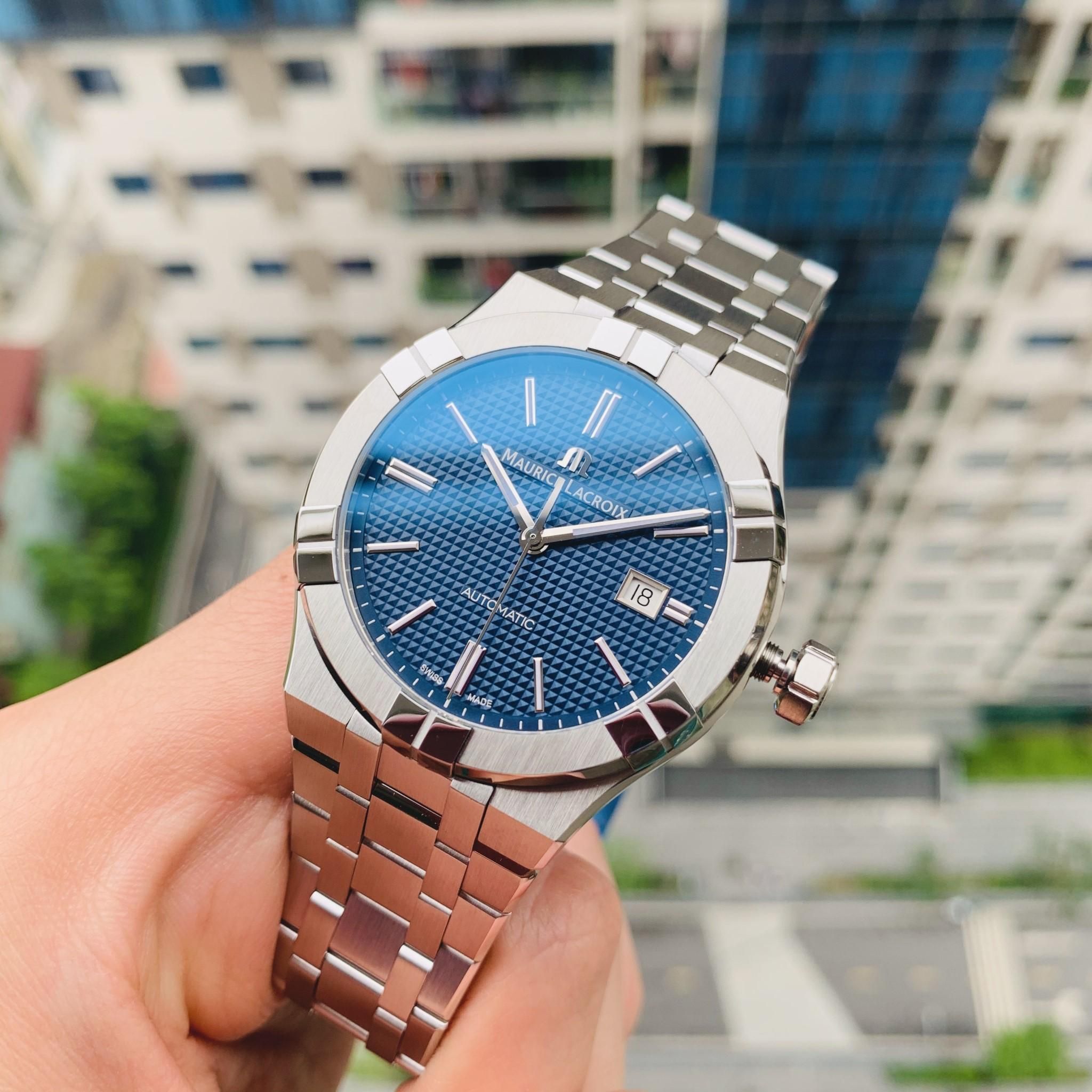 Maurice Lacroix Aikon Blue 42mm AI6008 SS002 430 1 AI6008SS0024301 PhongWatch