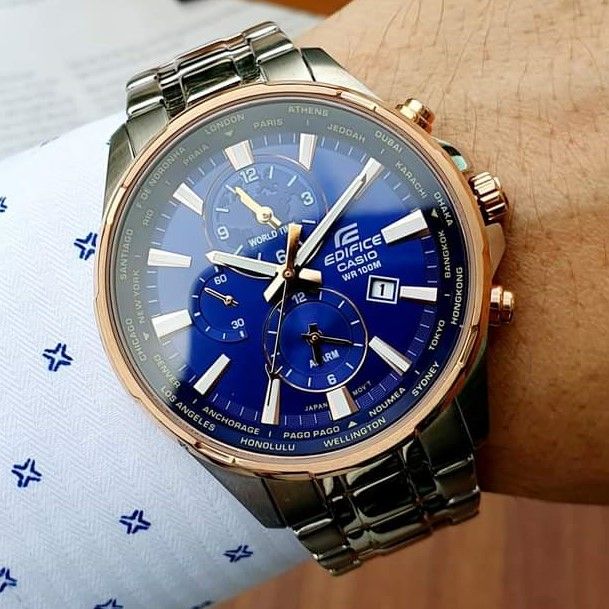 Casio Quartz EFR-304PG Edifice World Time ( EFR304PG ) - Đồng Hồ Nam ...