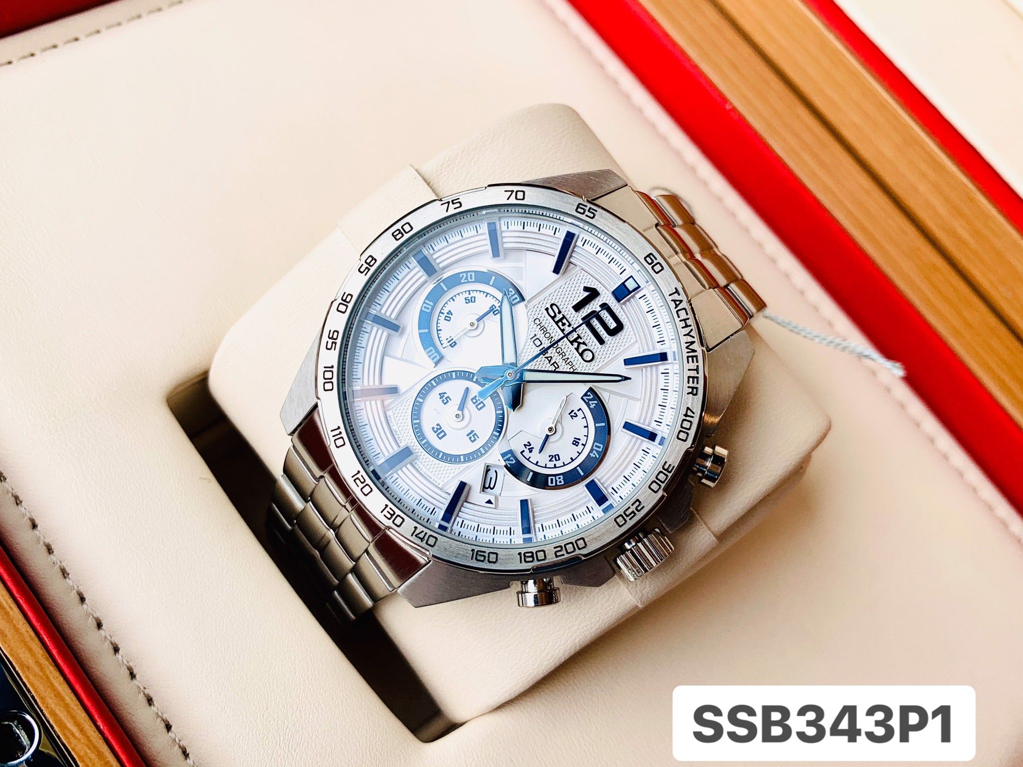 Seiko Quartz SSB343P1 SSB343 Chronograph Ch nh H ng Gi T t
