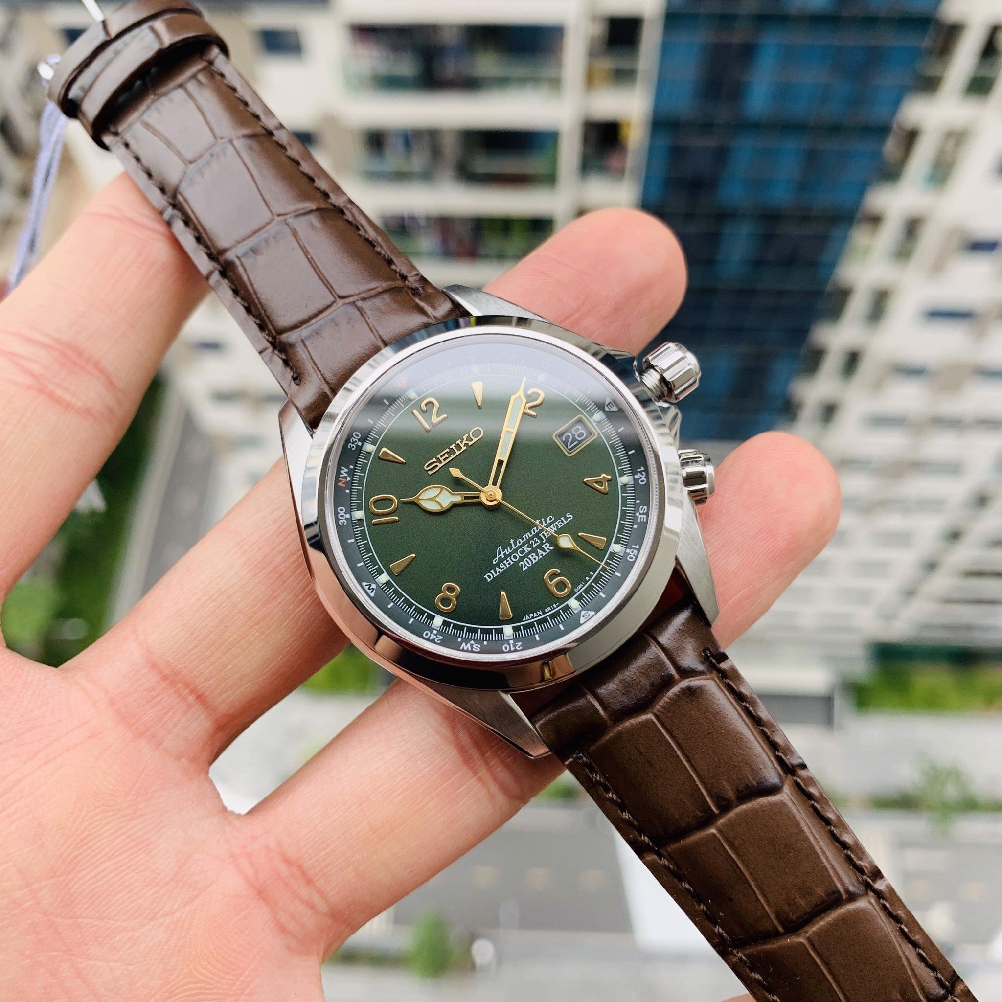 Top 63+ imagen seiko alpinist green strap