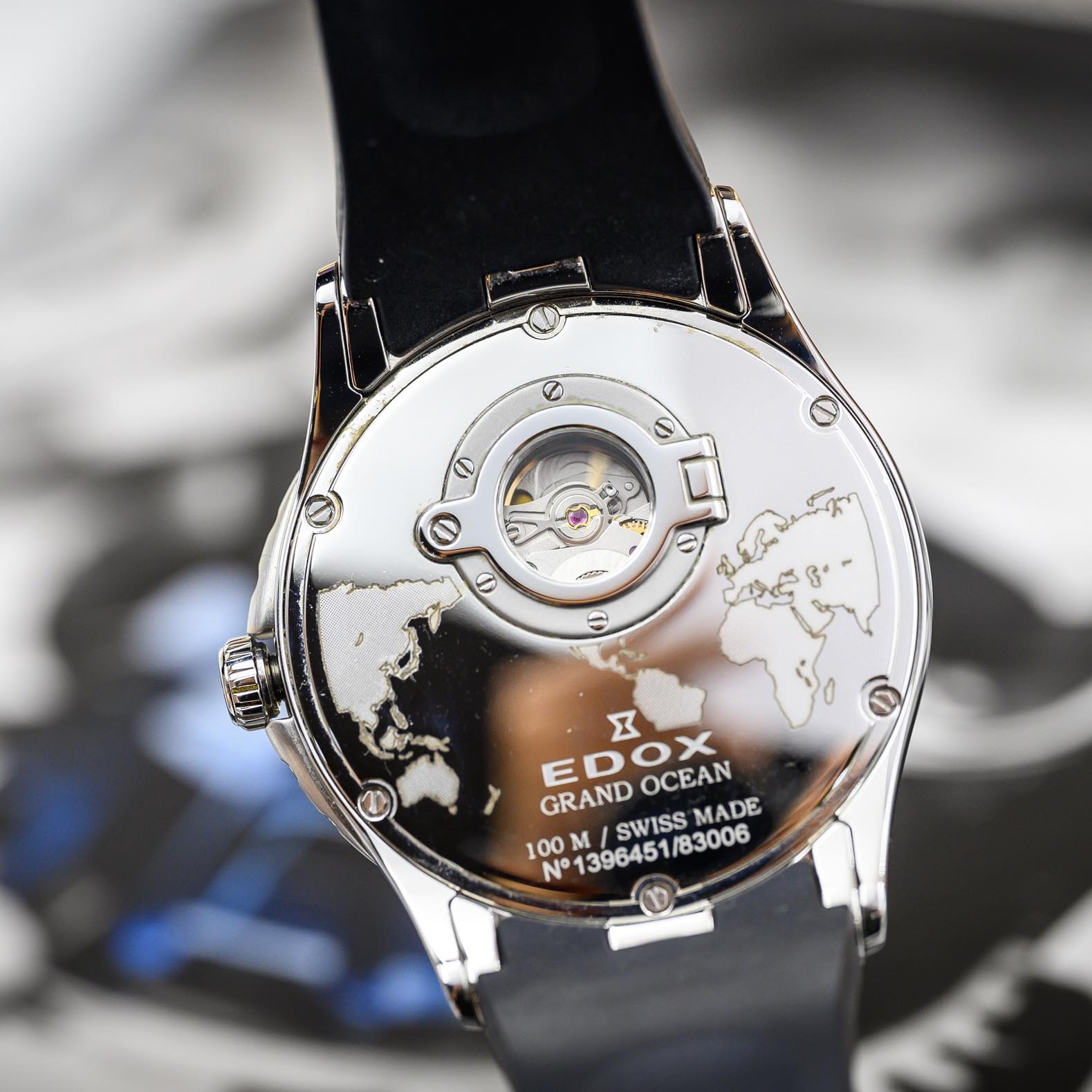Edox Grand Ocean Black 83006 3CA NIN 83006 3CA NIN ng H