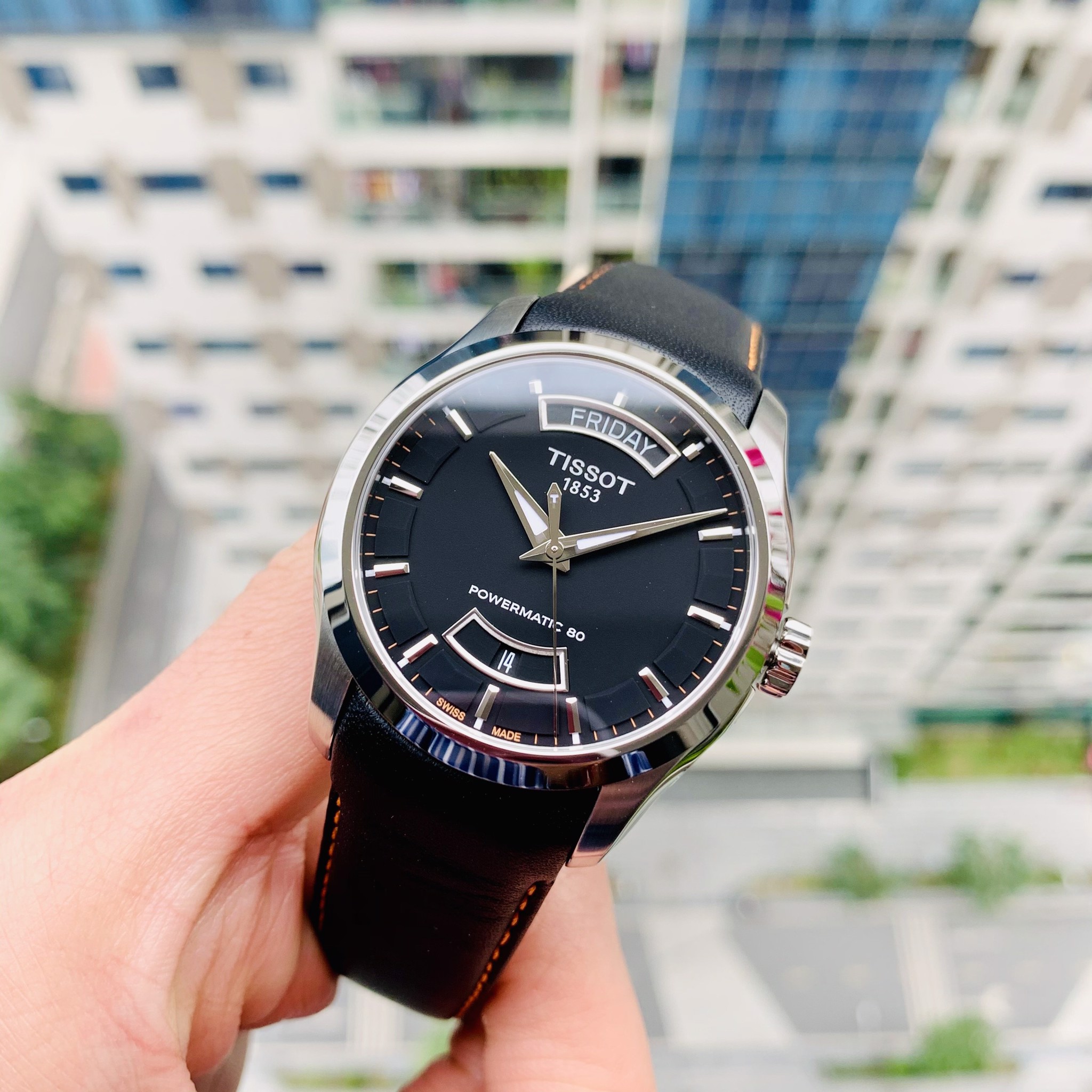 Tissot Couturier DayDate Black T035.407.16.051.03 T0354071605103 PhongWatch