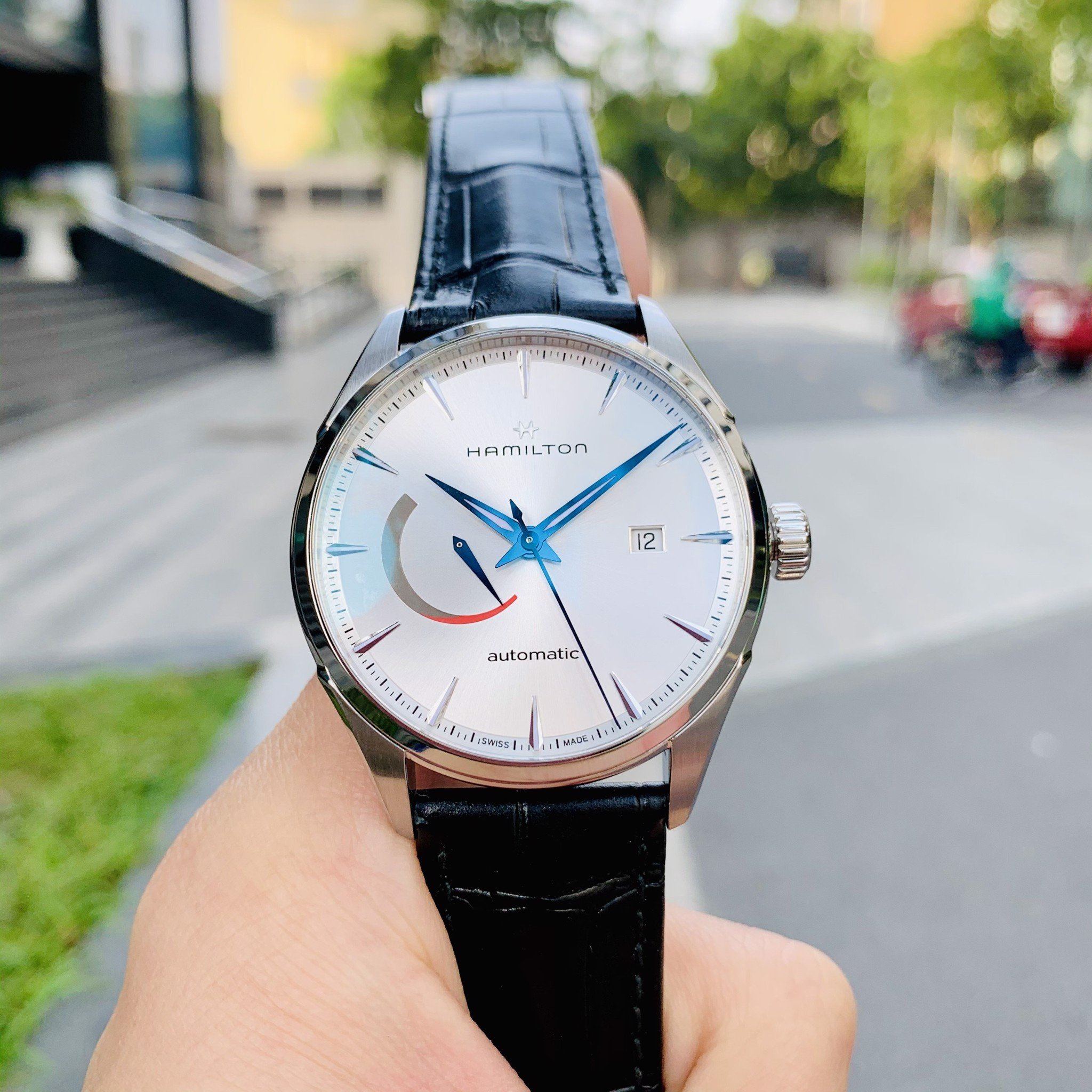 Hamilton jazzmaster power reserve sale