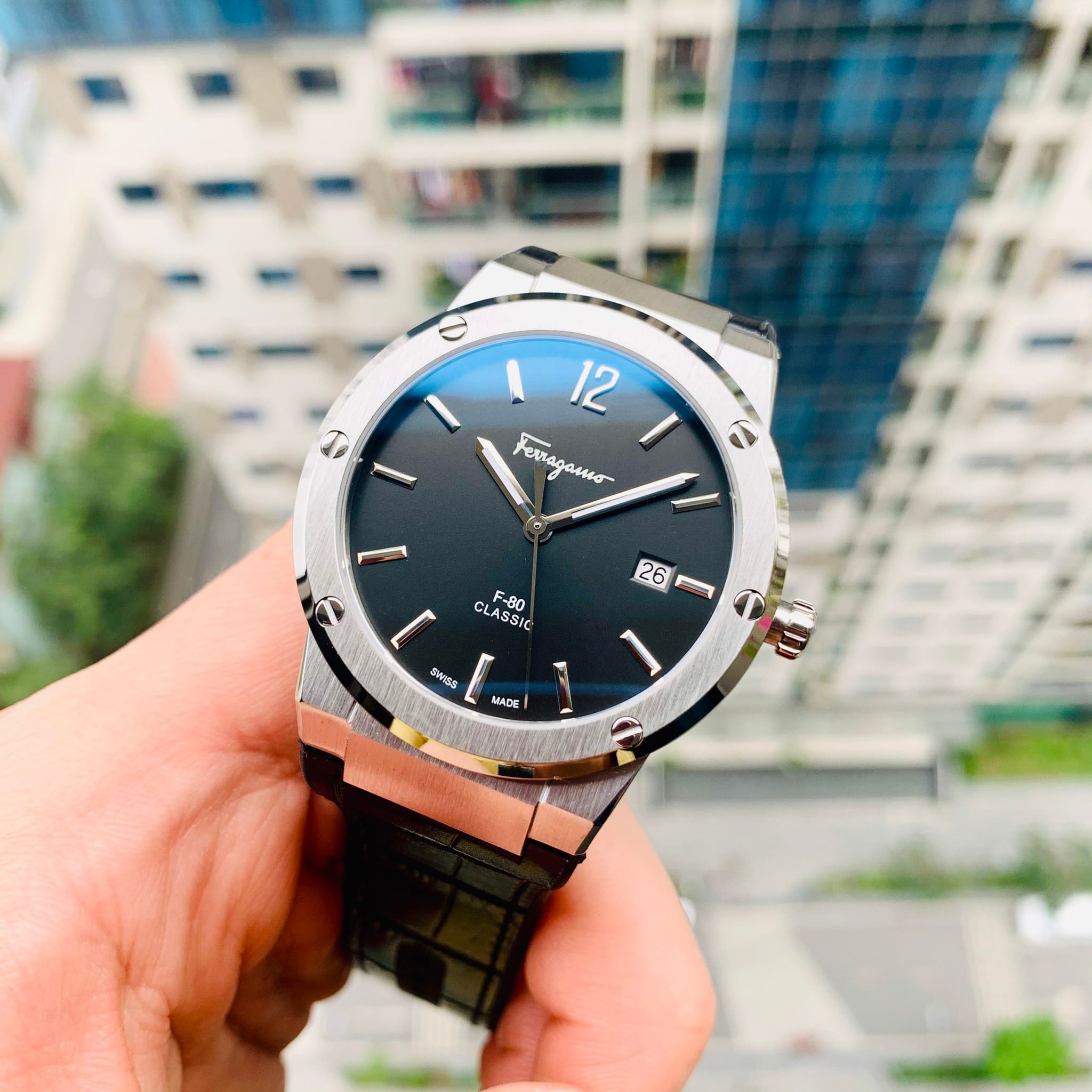 Salvatore Ferragamo F-80 Classics Black SFDT00219 - Đồng Hồ Nam