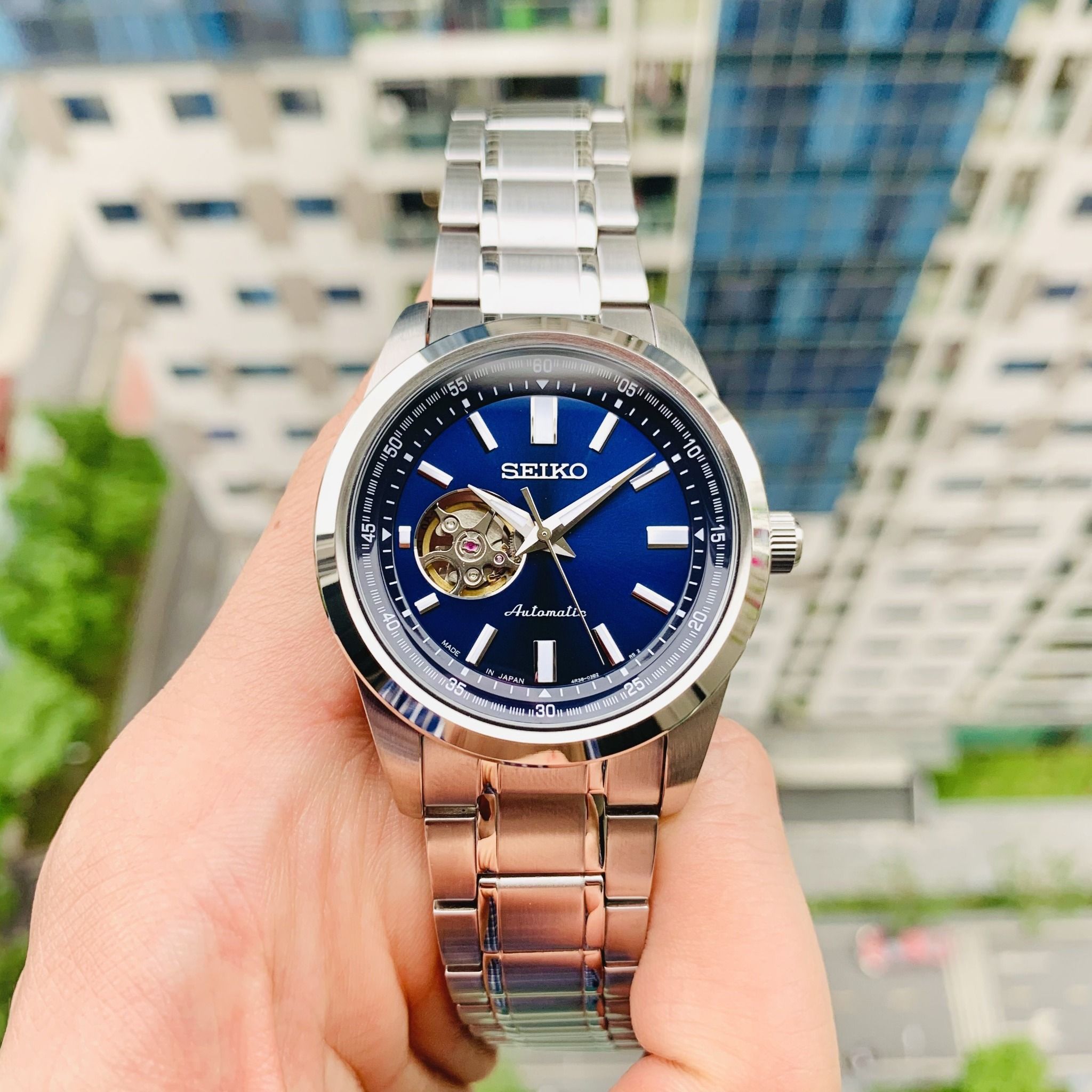 Seiko Open Heart Blue - SCVE051 – PhongWatch