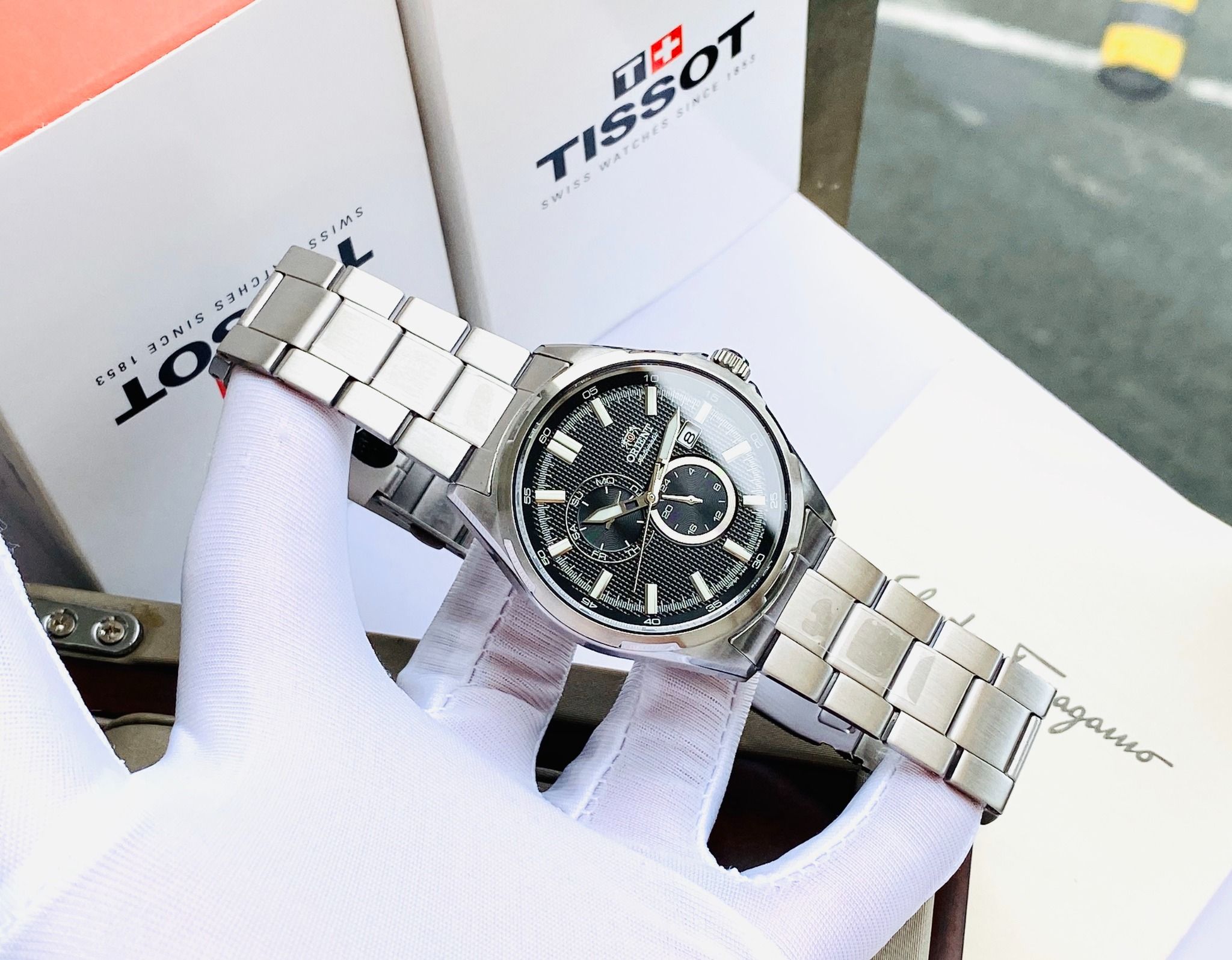 Orient Sports Orologio Automatico Uomo RA-AK0602B10B - Acciaio Inox, Quadrante Nero, 100m Water Resistant