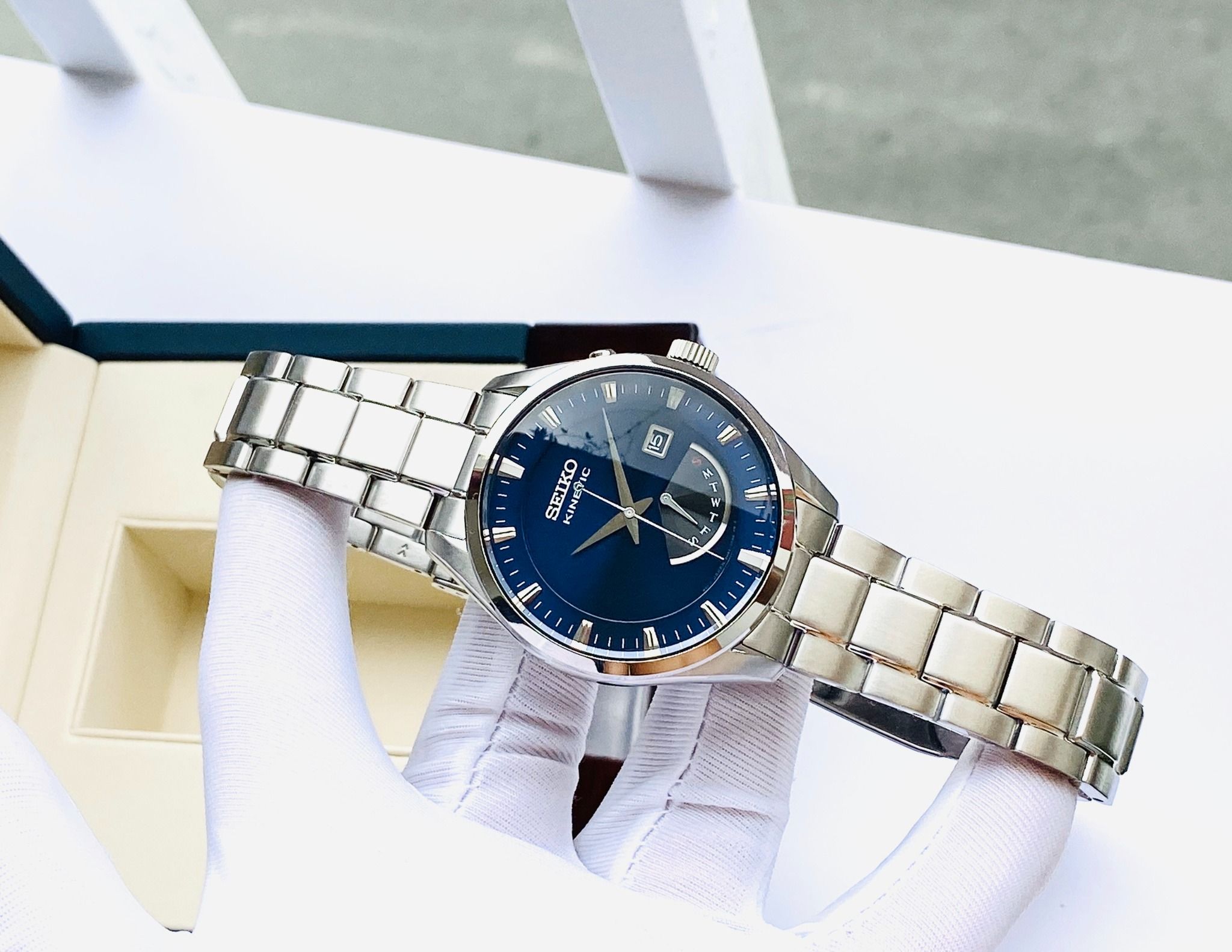 Seiko Kinetic SRN047P1 SRN047 ng H Nam Ch nh H ng Gi