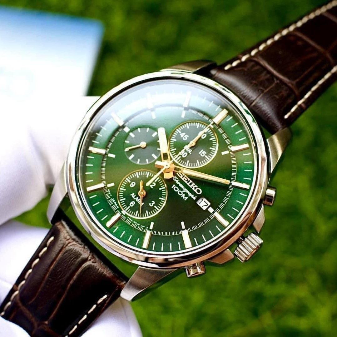 Seiko Alarm Chronograph SNAF09P1 Chinh Hang Gia T t PhongWatch