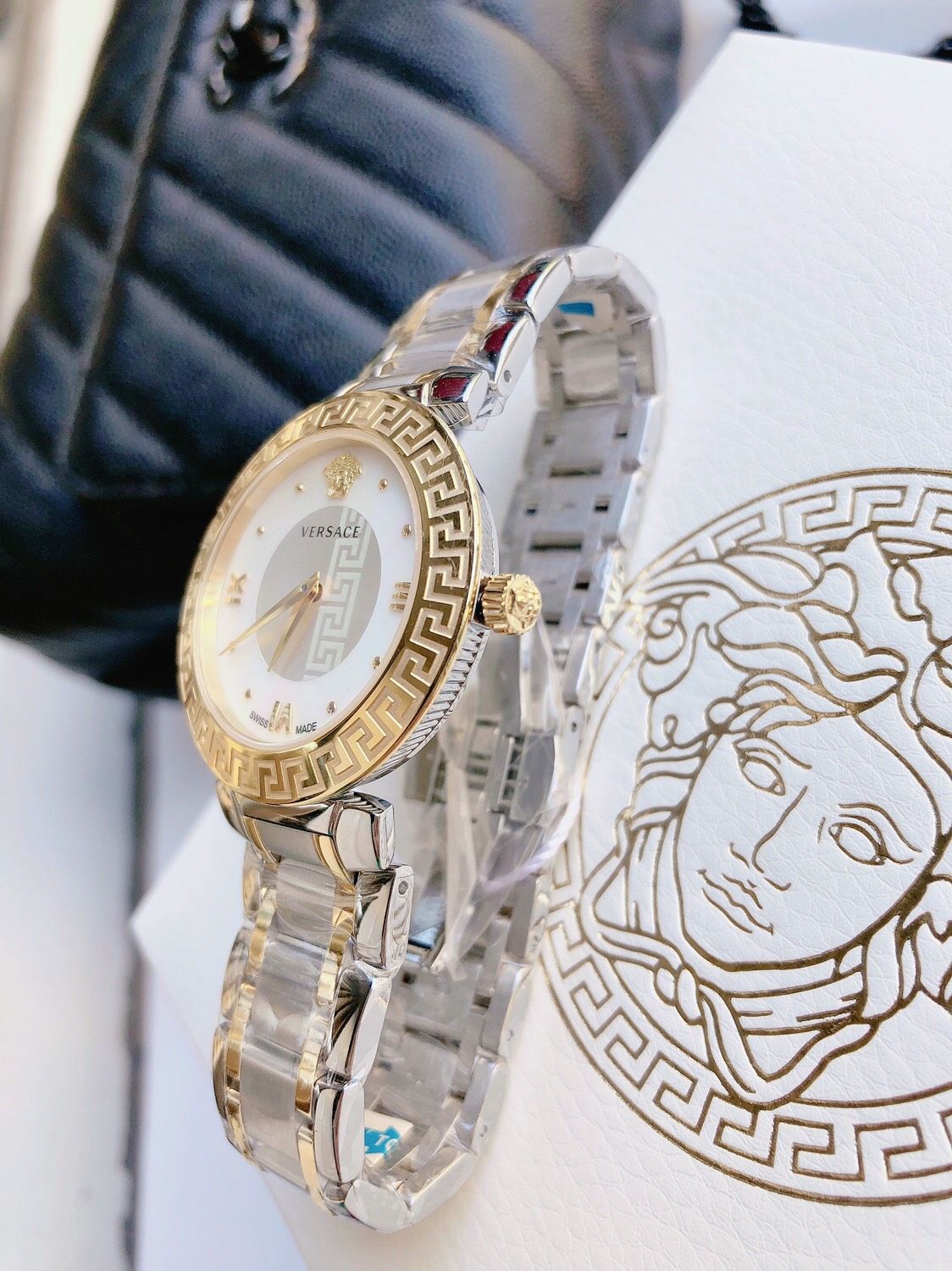 Versace Daphnis Quartz Mother Of Pearl Dial Two Tone V16060017