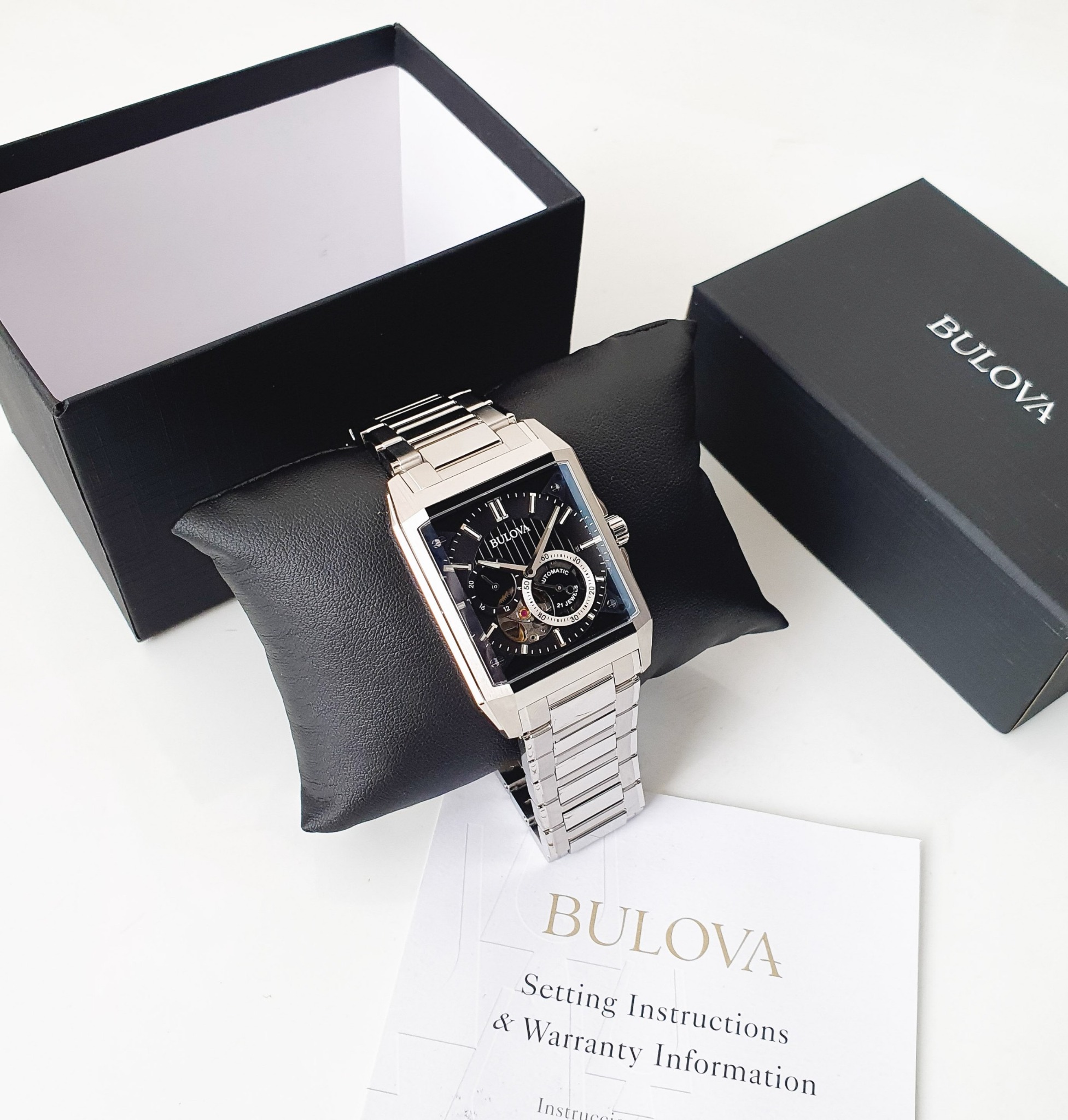 Bulova Open Heart 96A194 Automatic Black Dial PhongWatch