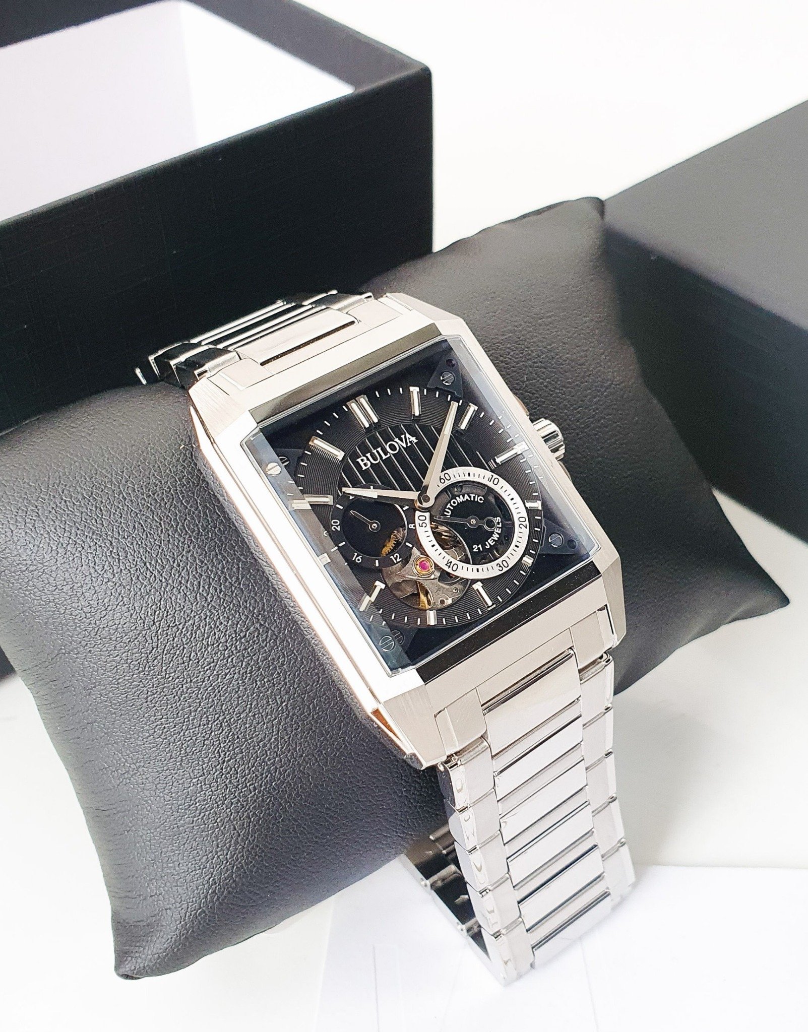 Bulova Open Heart 96A194 Automatic Black Dial PhongWatch