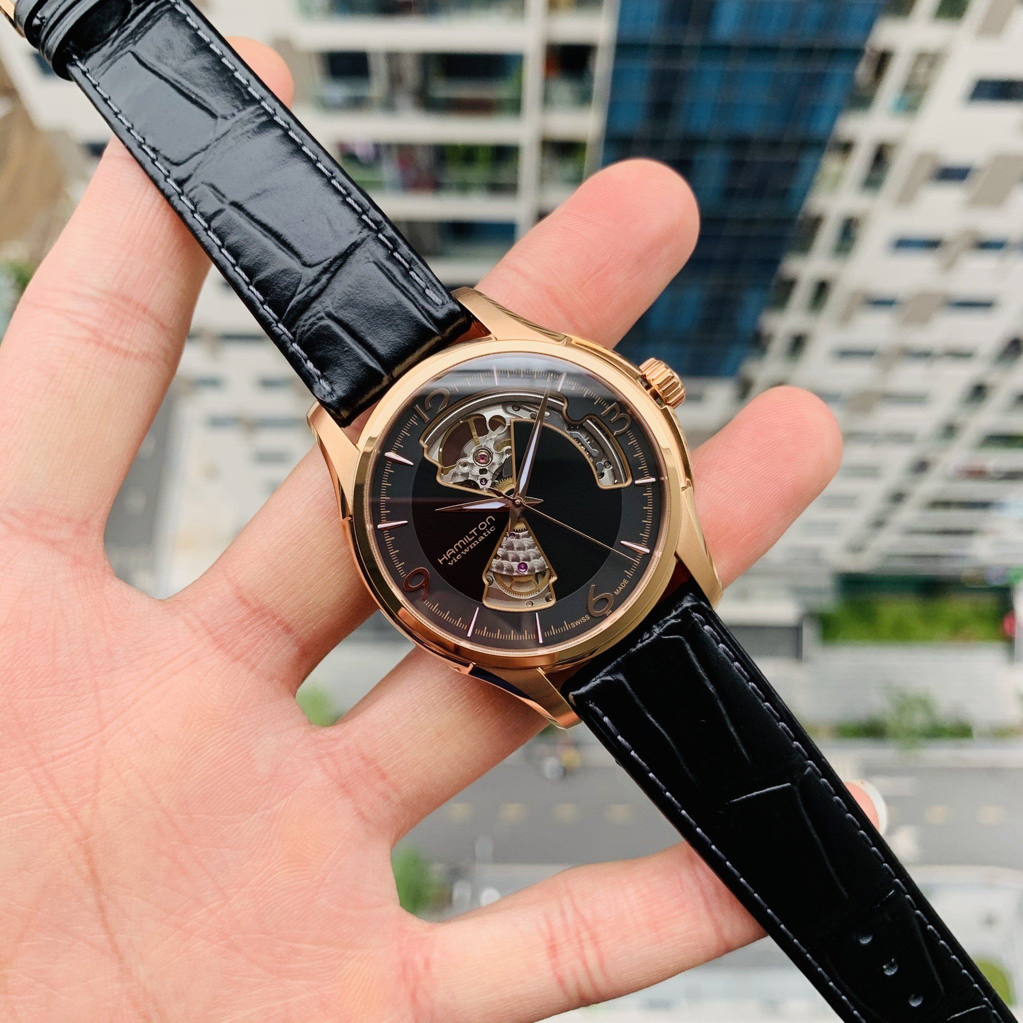 Hamilton Jazzmaster Automatic H32575735 H32.575.735 Open Heart Rose G PhongWatch