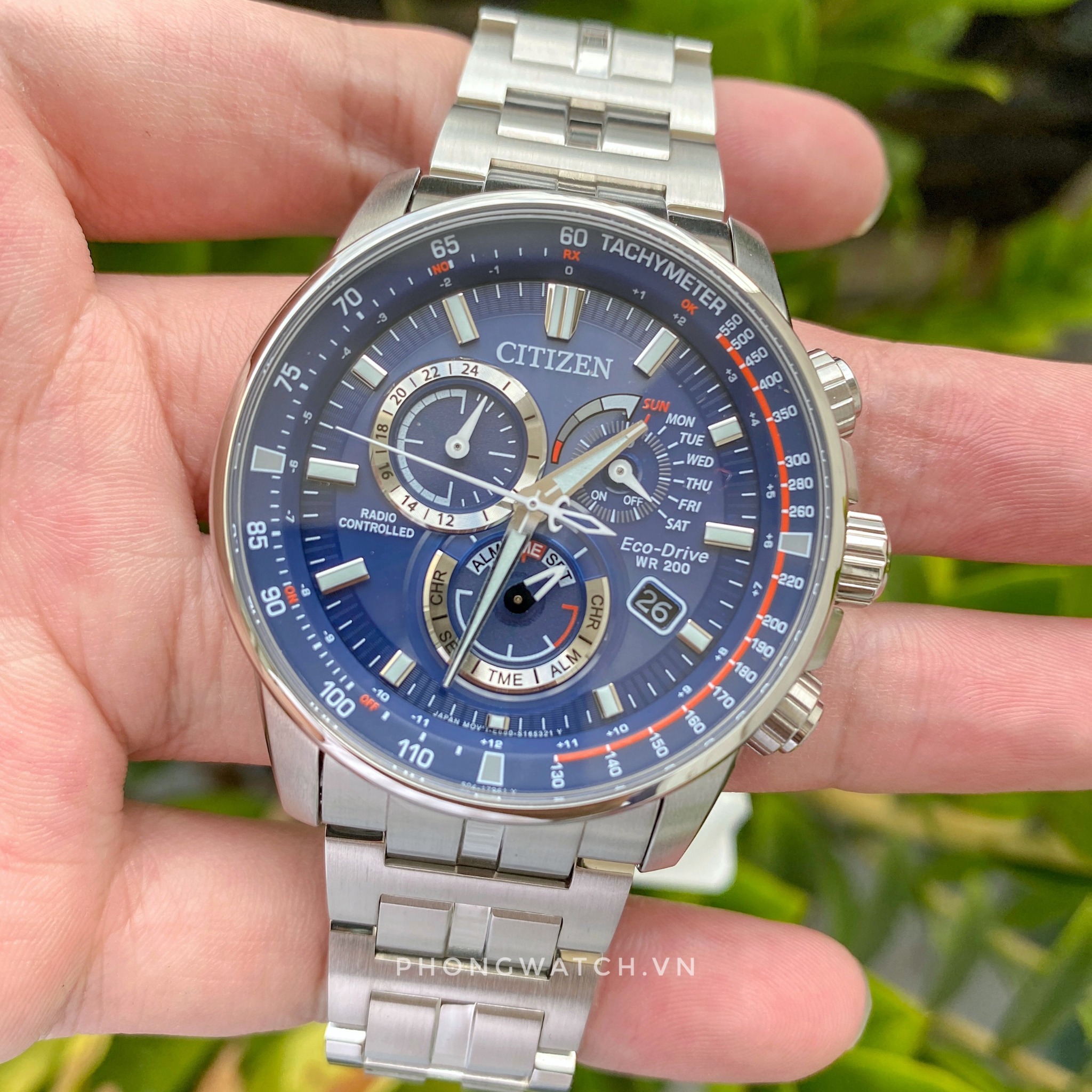 Citizen Eco-Drive CB5880-54L Pcat Blue Dial Perpetual Watch