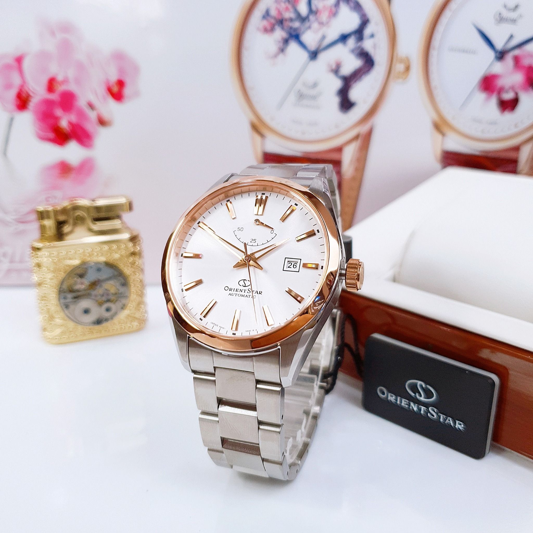 Orient Orologio Automatico RE-AU0401S00B – Cassa Argento 42 Mm, Quadrante Argento E Lancette Oro - 5