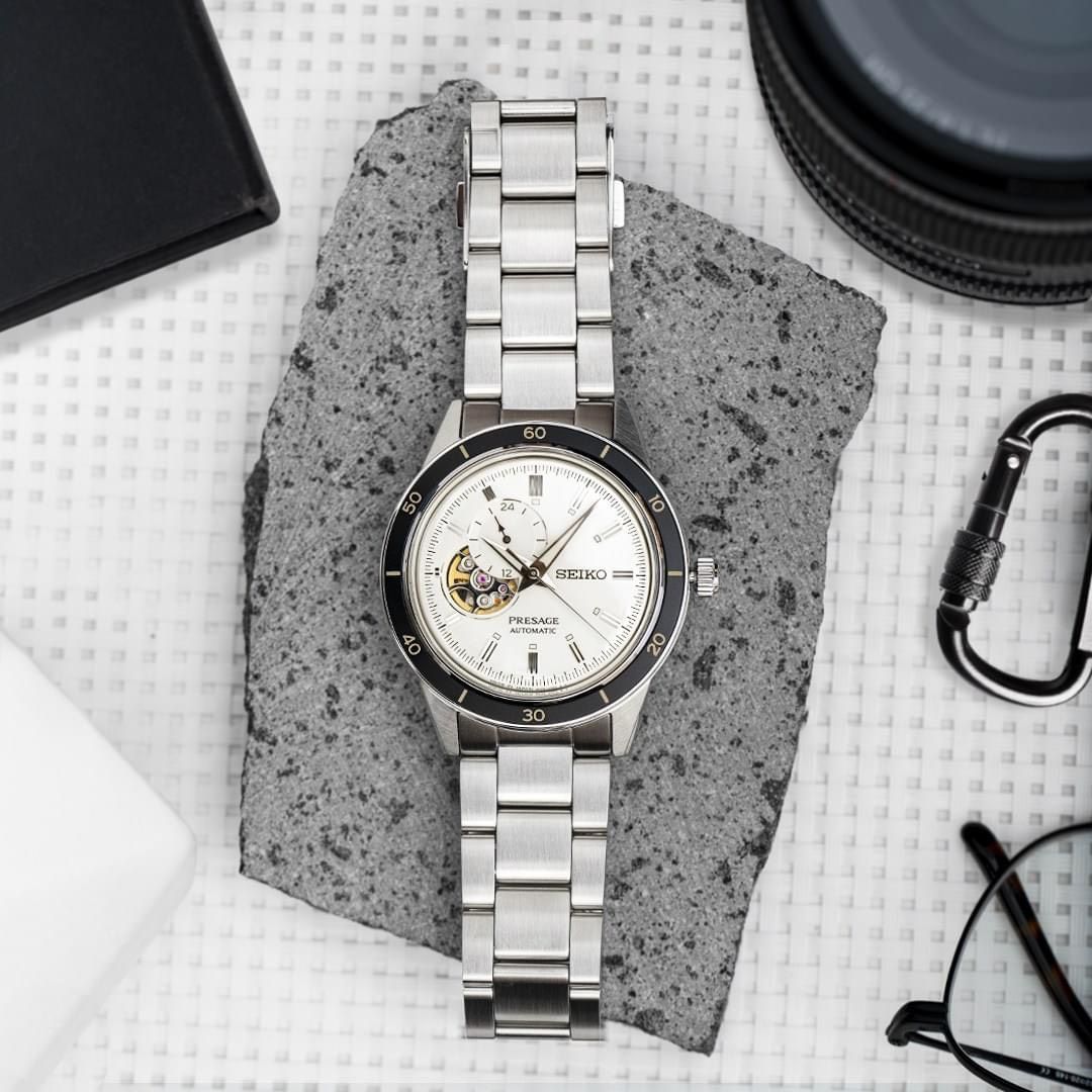 Seiko Presage SSA423J1 Style 60's Open Heart Cream Dial - Đồng Hồ Nam –  PhongWatch