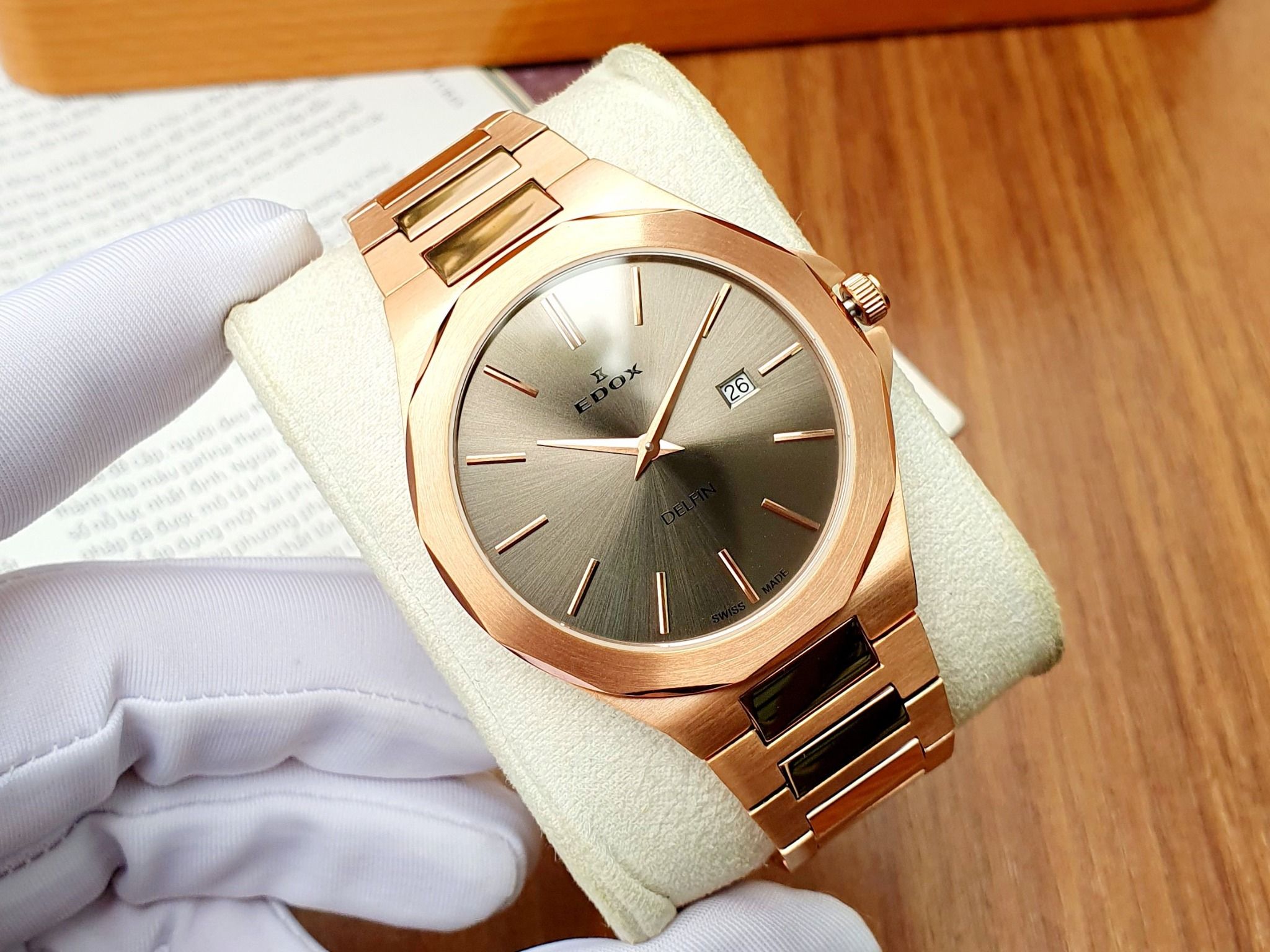 Edox rose clearance gold