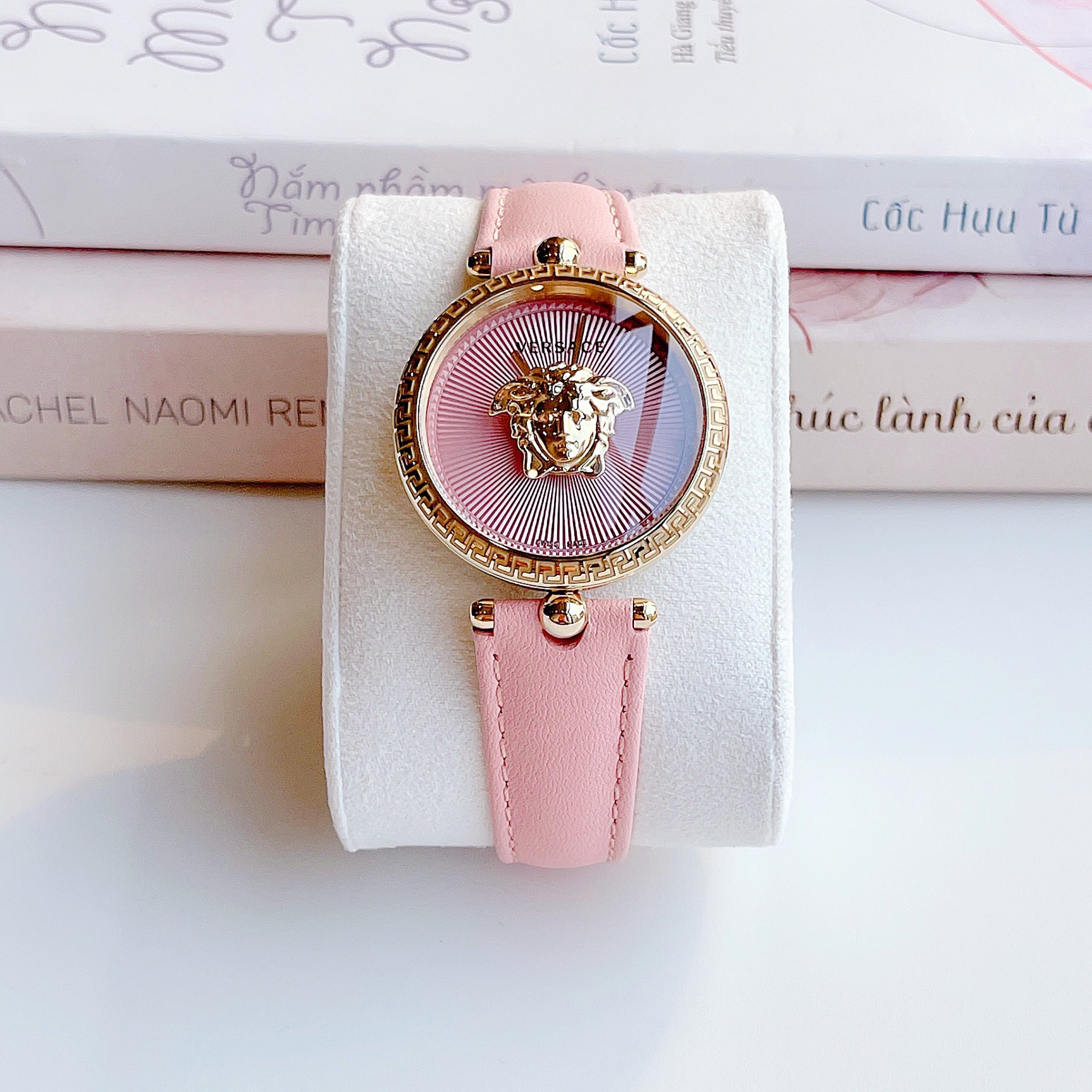 Versace Palazzo Empire Pink Dial Pink VECQ00518 34mm - Đồng Hồ Nữ