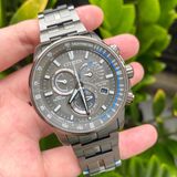 A - ( GIÁ THANH LÝ ) Citizen Eco-Drive AT4127-52H Pcat Multifunction Charcoal Grey Watch 43mm- Đồng Hồ Nam