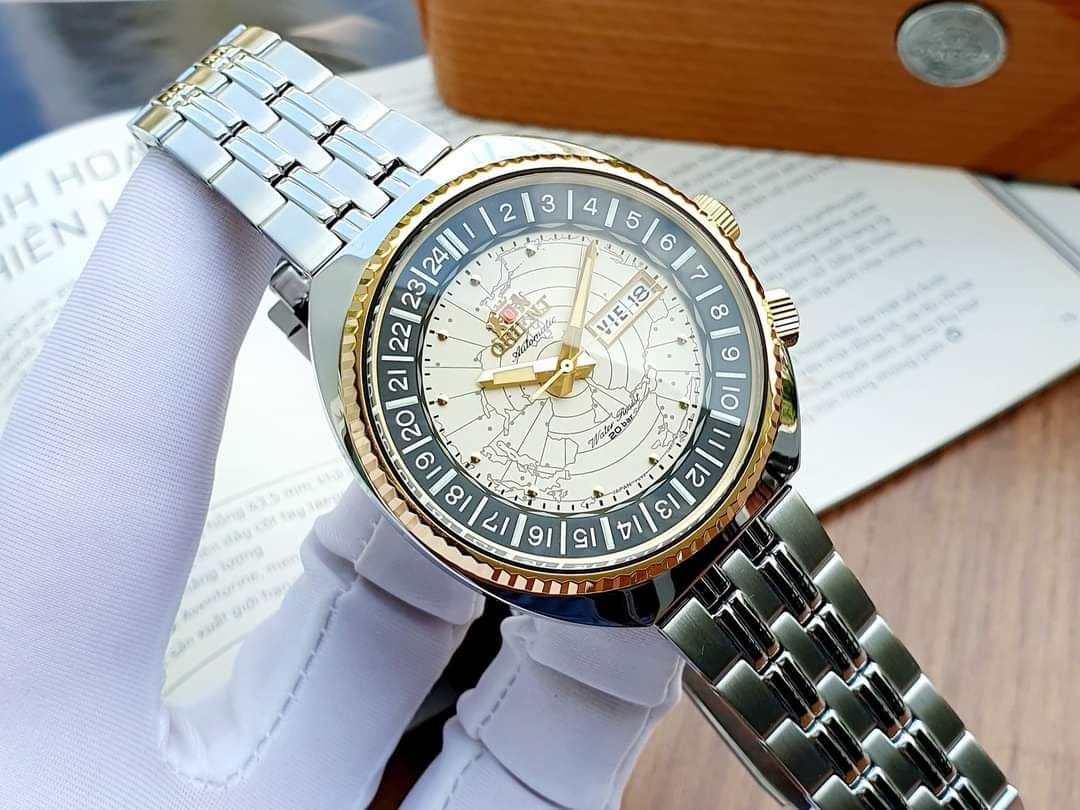 Orient Revival World Map RAAA0E01S19B RNAA0E01S Đồng Hồ Nam PhongWatch