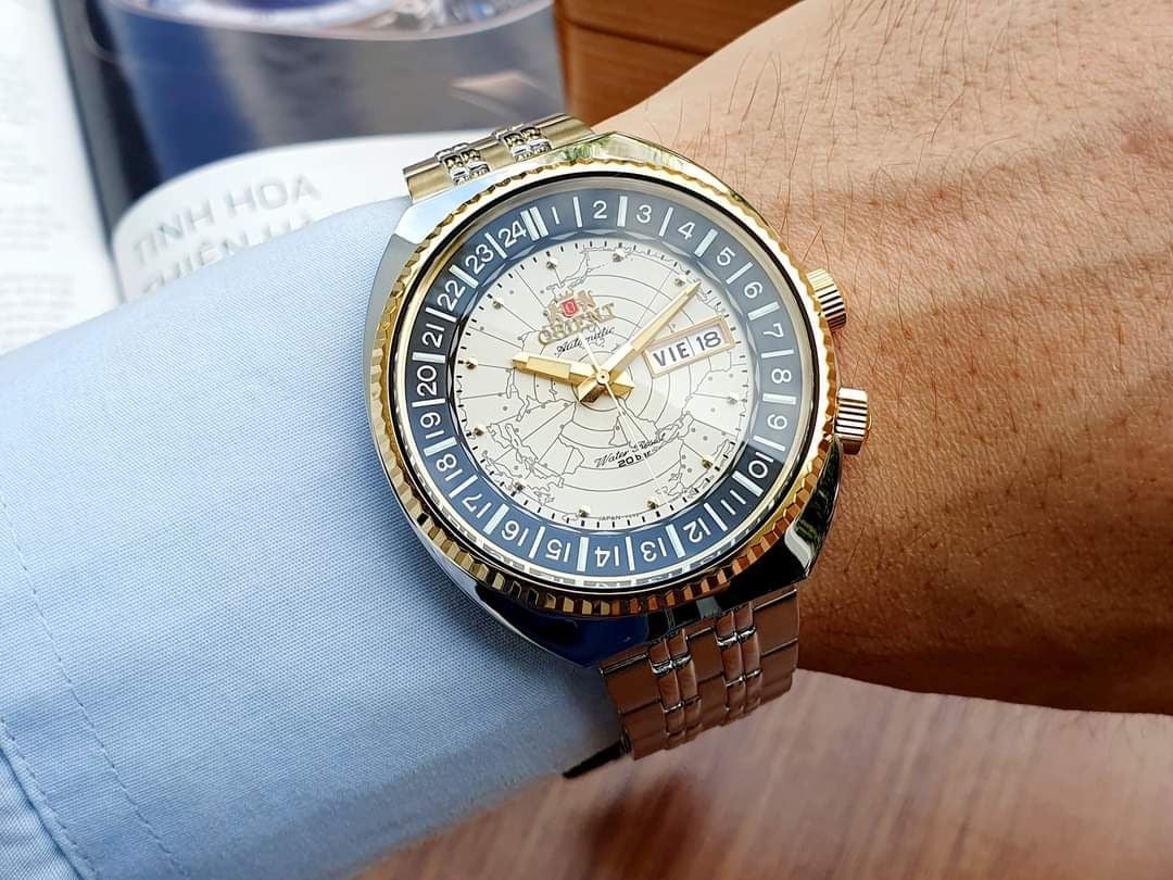 Orient Revival World Map RAAA0E01S19B RNAA0E01S Đồng Hồ Nam PhongWatch