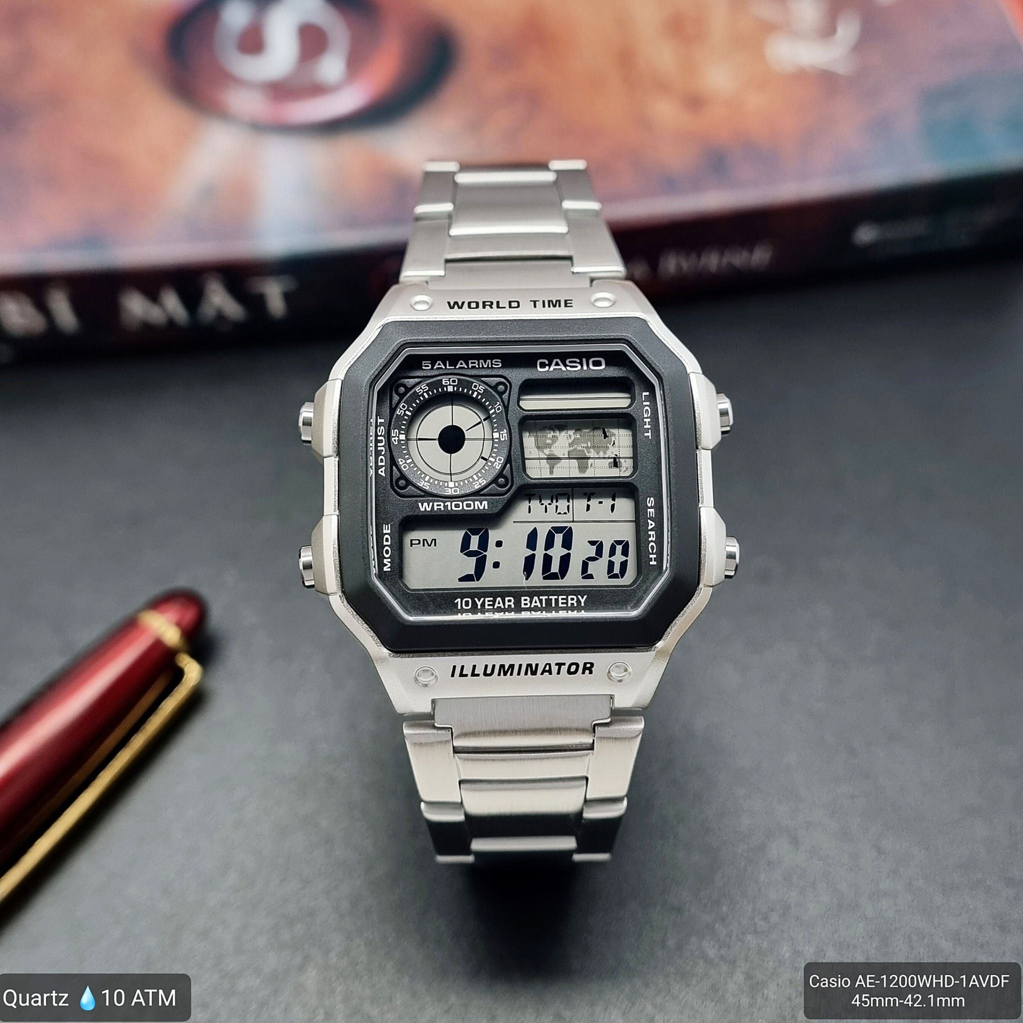 Casio AE-1200WHD-1AVDF World Time - Đồng Hồ Nam - Chính Hãng Giá Tốt –  PhongWatch
