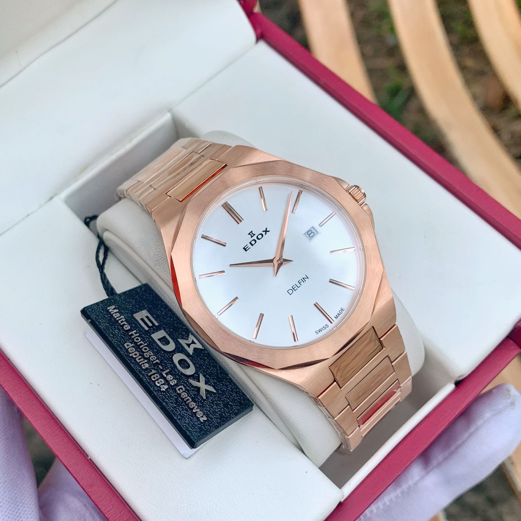 Edox rose gold sale