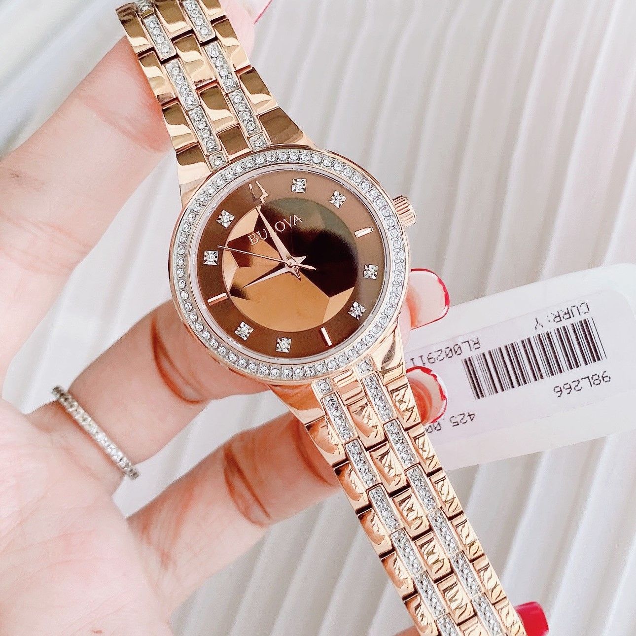 Bulova Quartz 98L266 Phantom Crystal Rose Gold Dial ng H N Chi PhongWatch