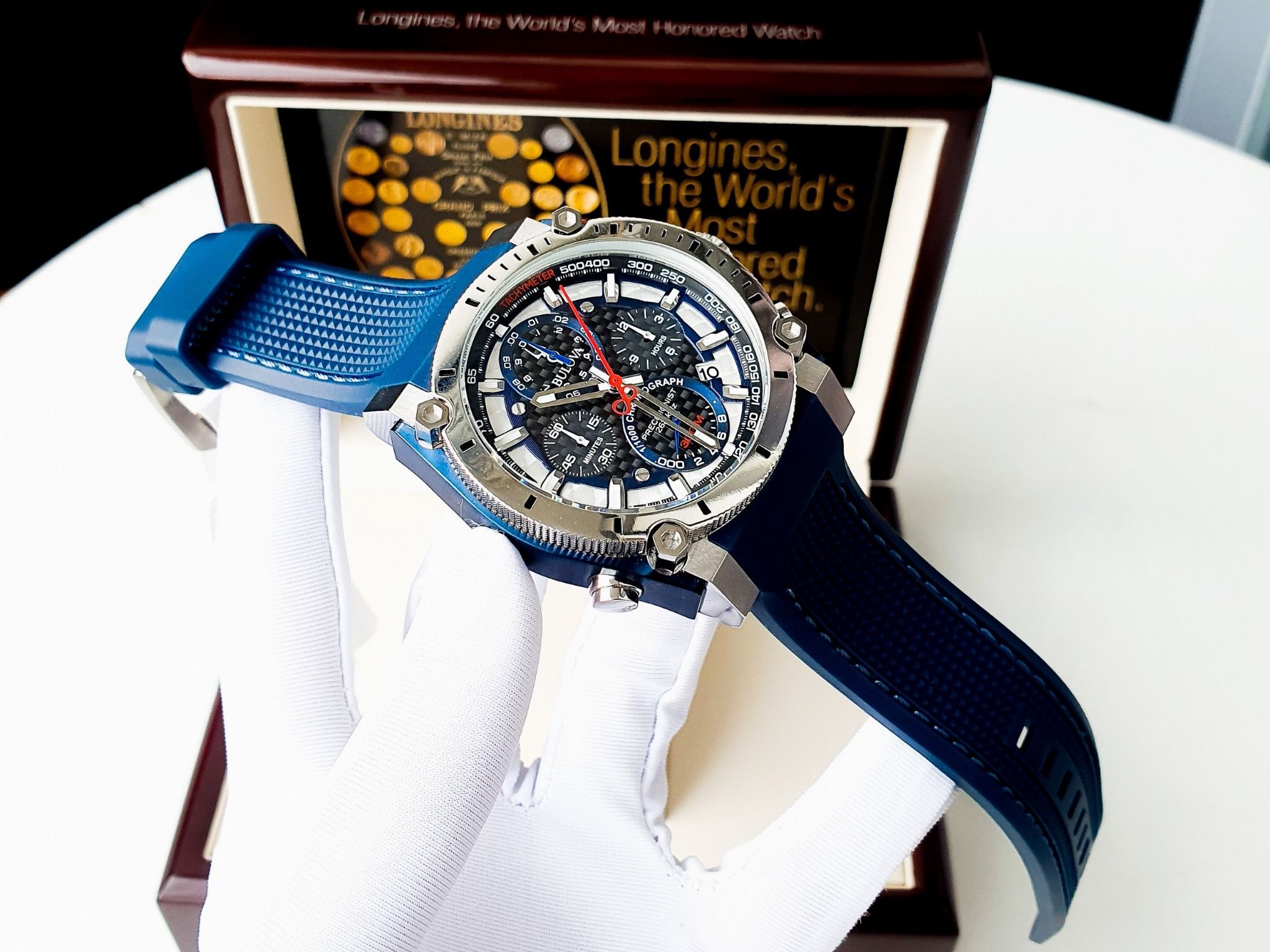 Bulova Precisionist Chronograph 98B315 ng H Nam Chinh Hang PhongWatch